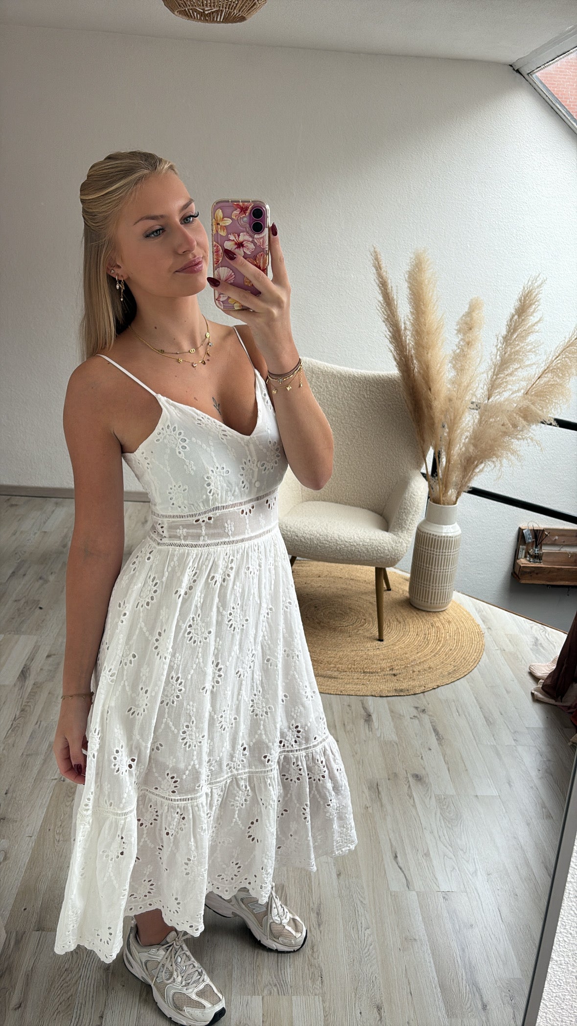 Maxijurk broderie