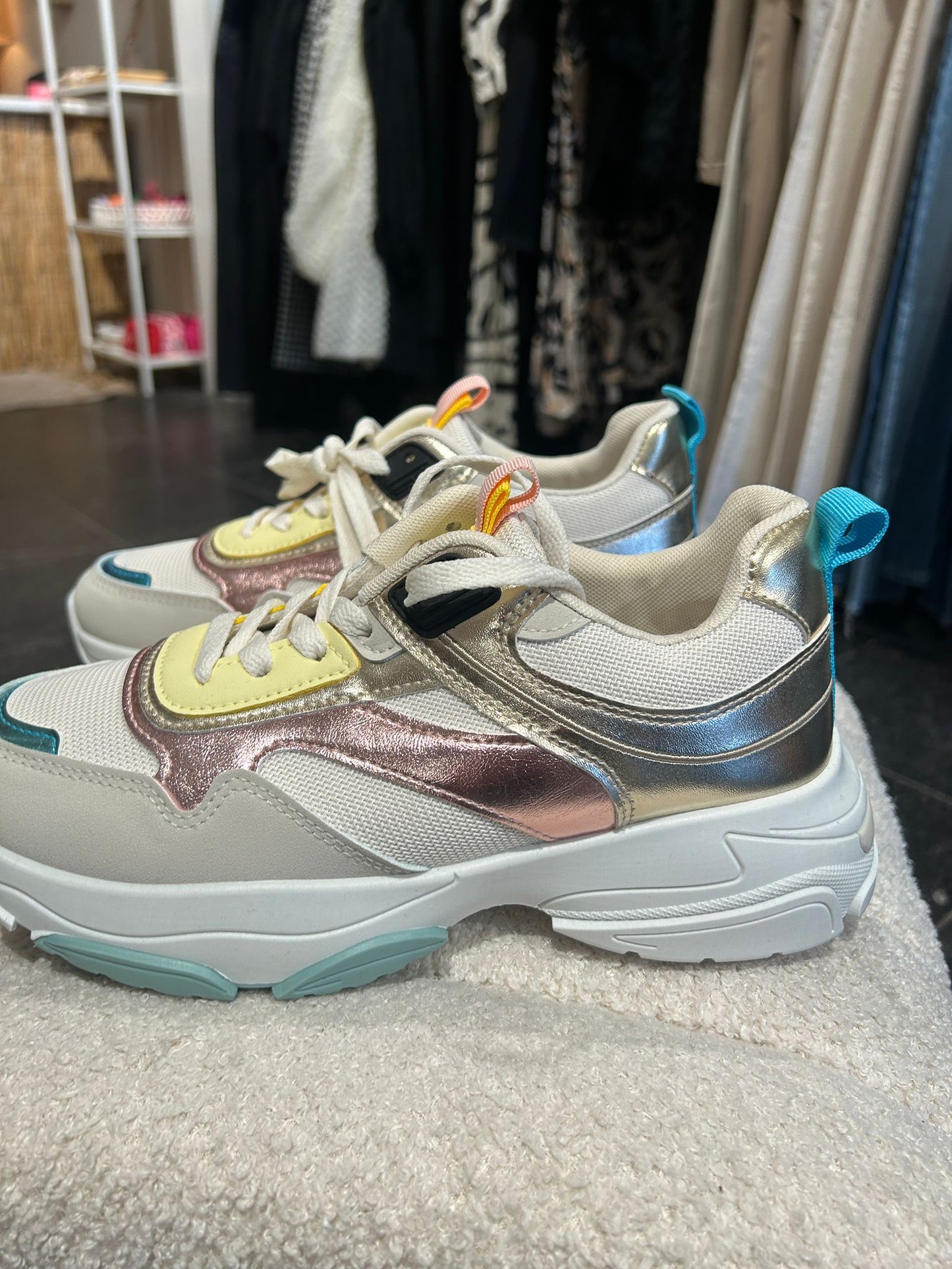 Metallic sneakers