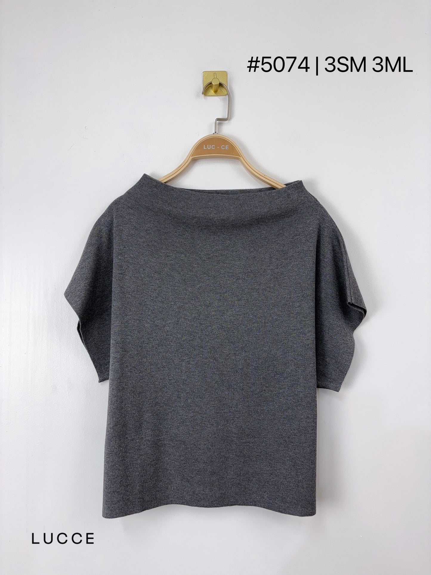 GRIJZE KNIT TOP