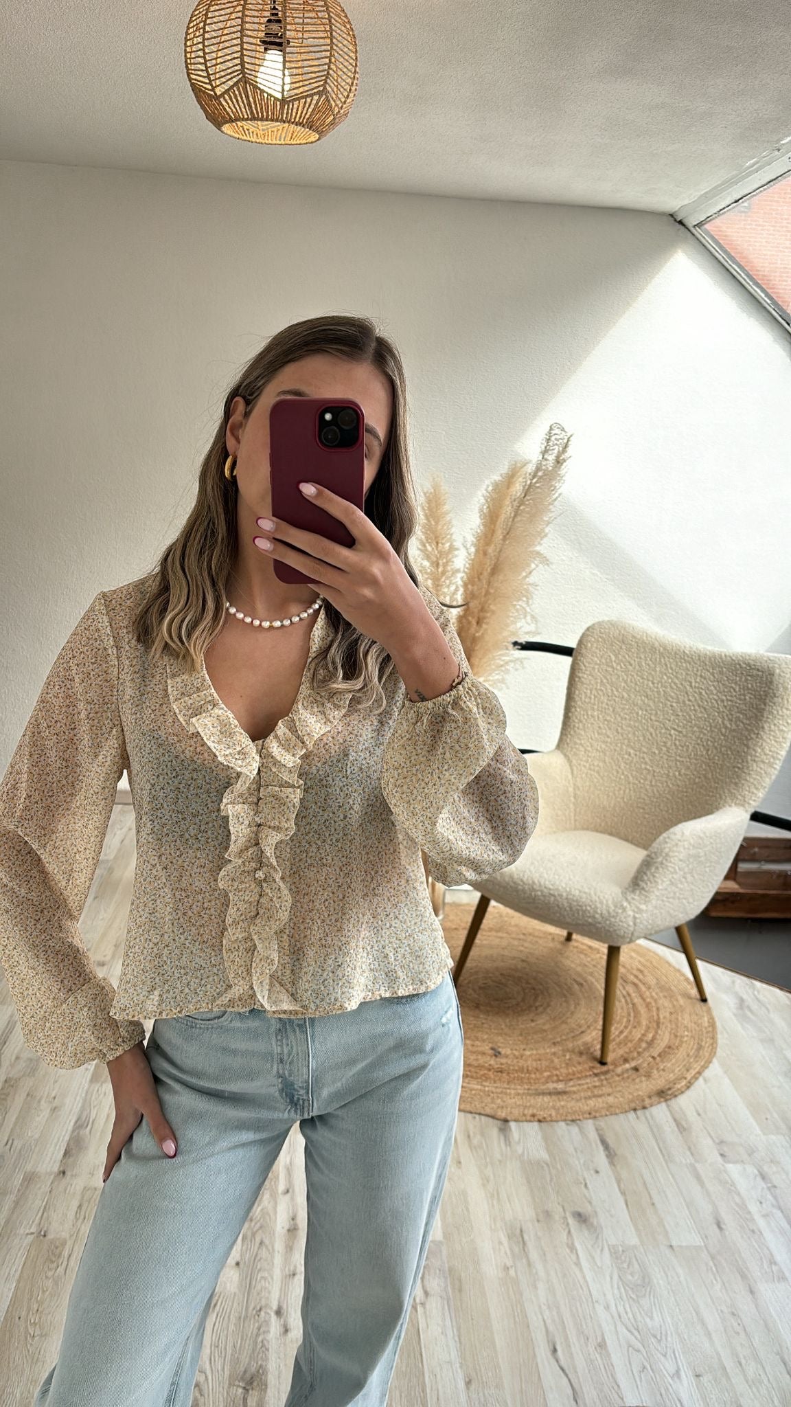 Gebloemde blouse