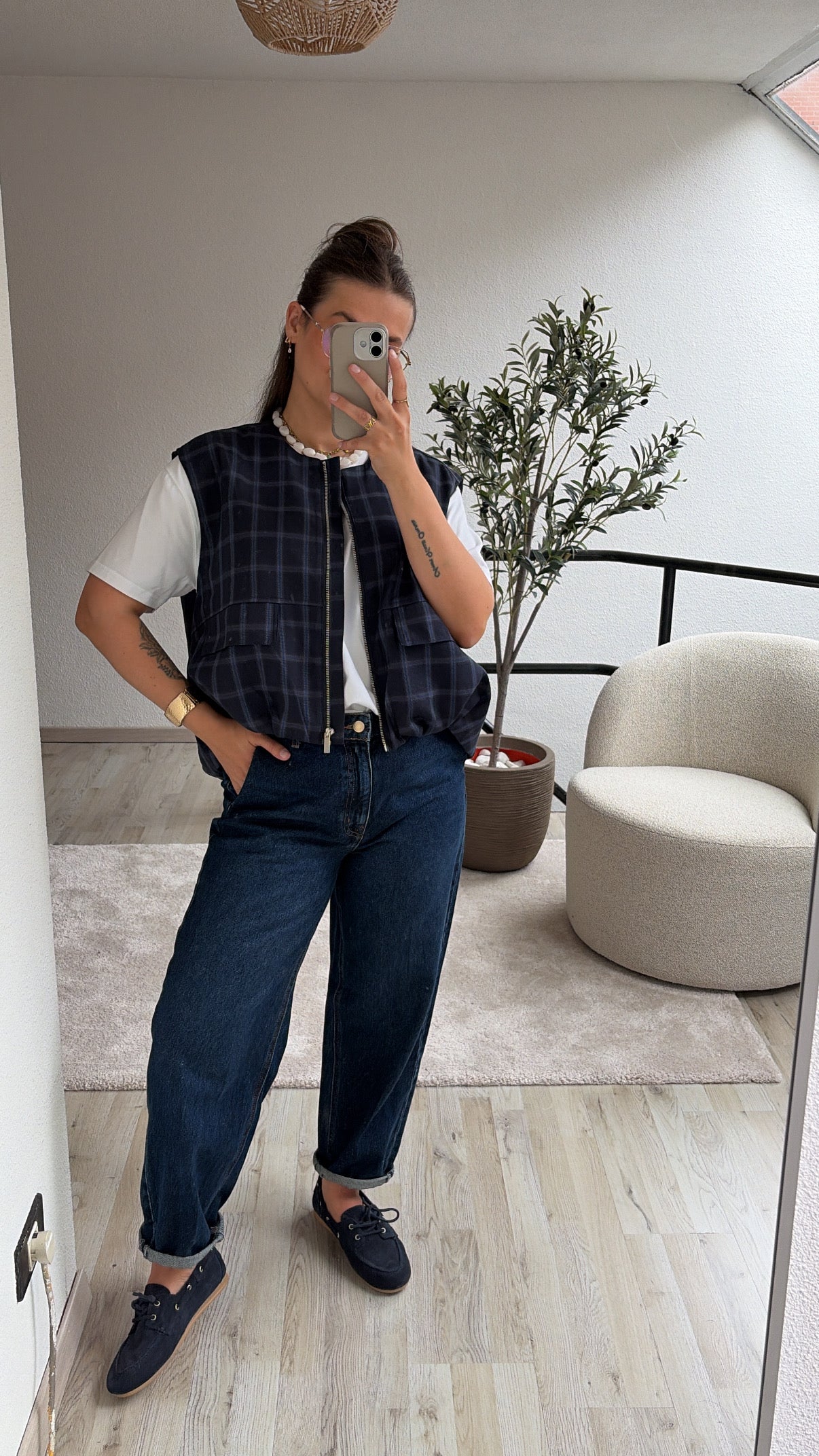 BALLOON JEANS DONKERBLAUW