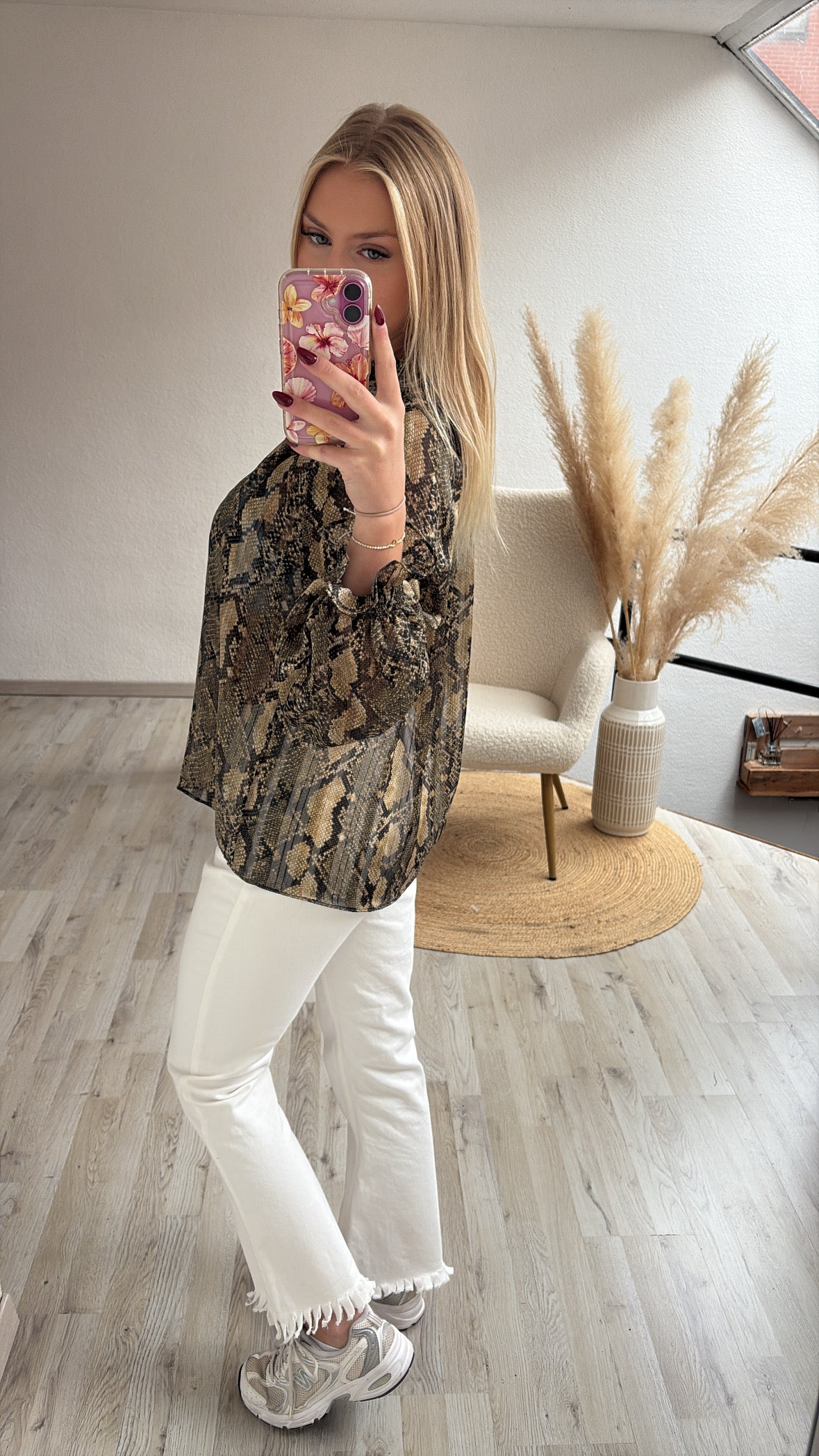 Snakeprint blouse