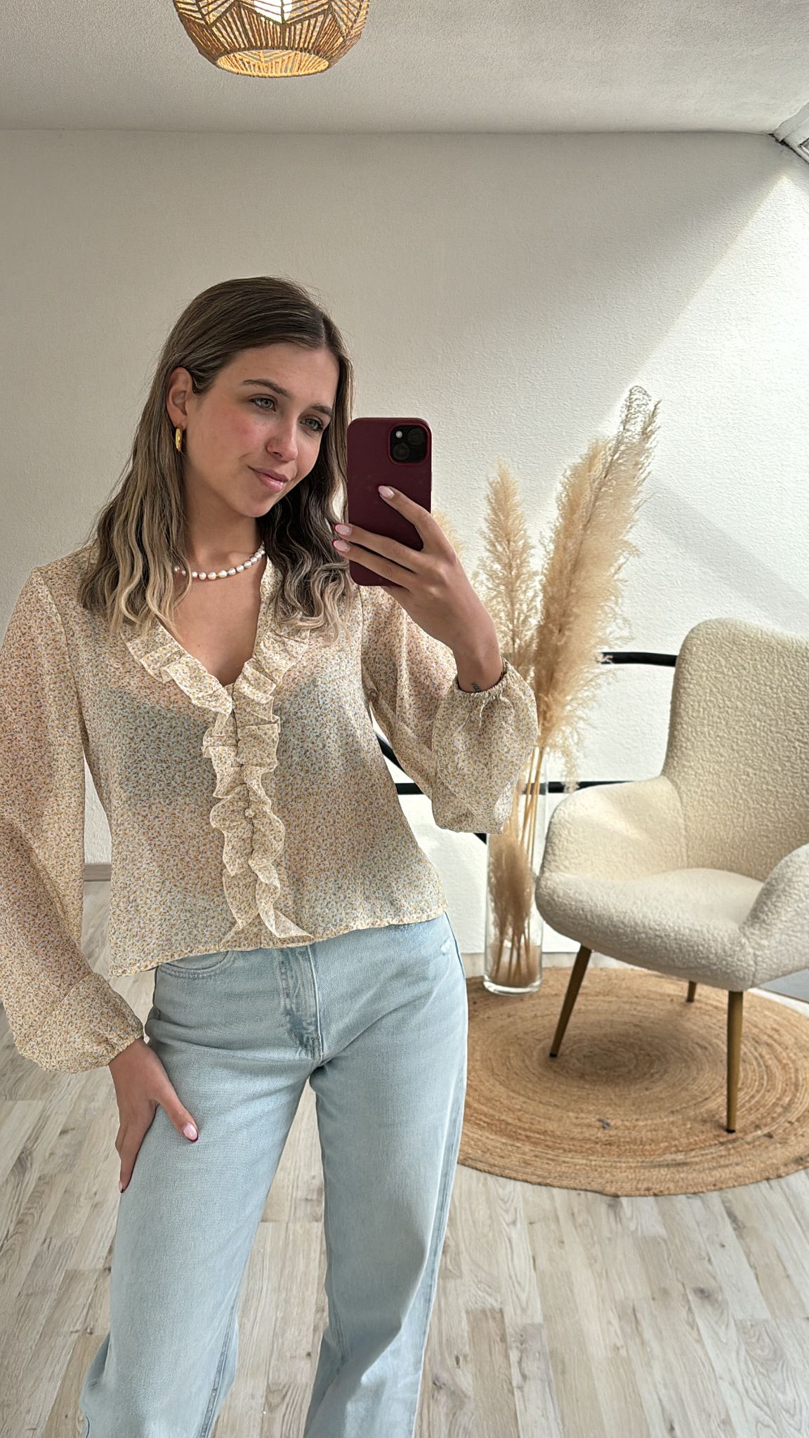 Gebloemde blouse