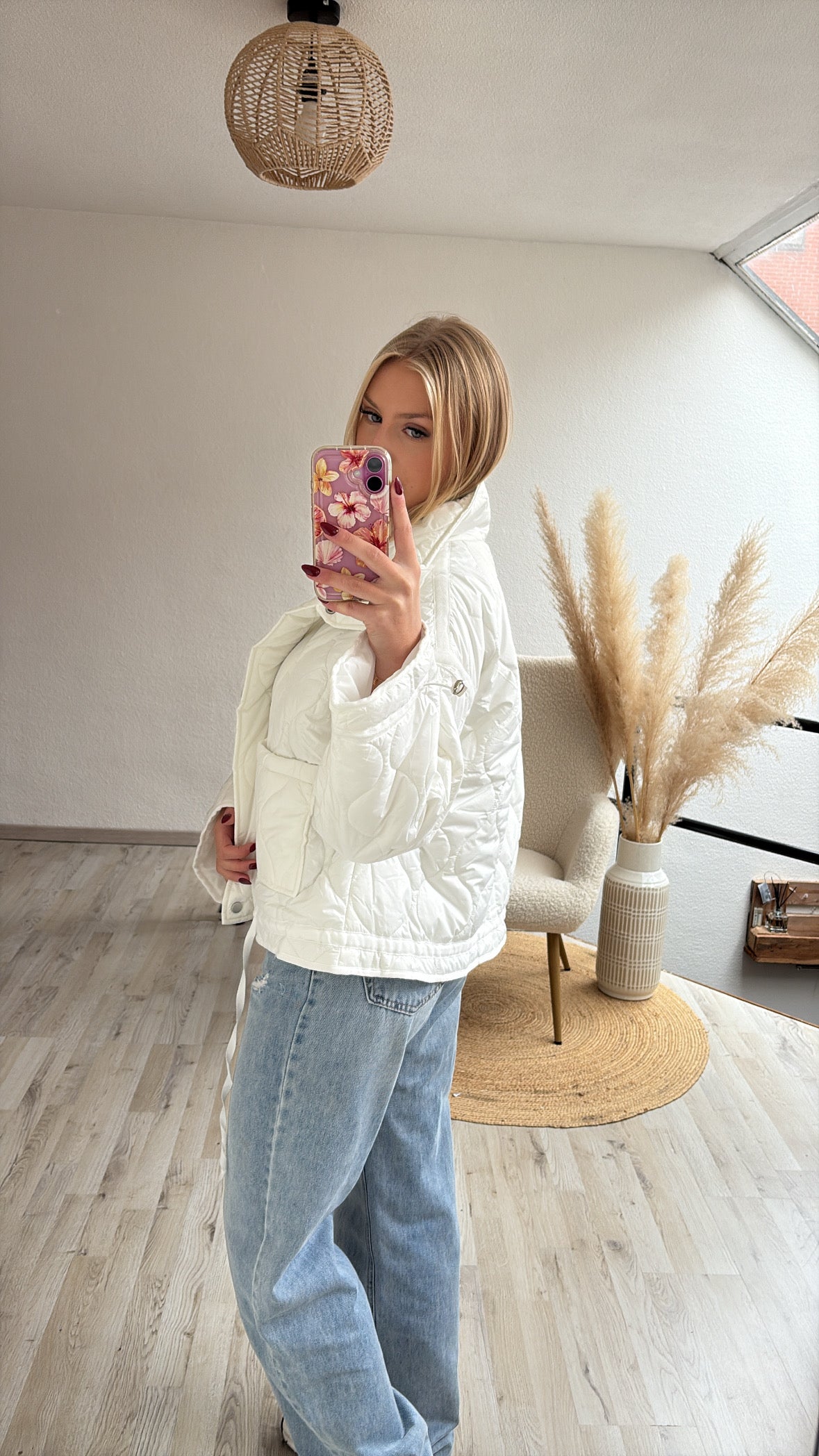 Quilted jasje wit