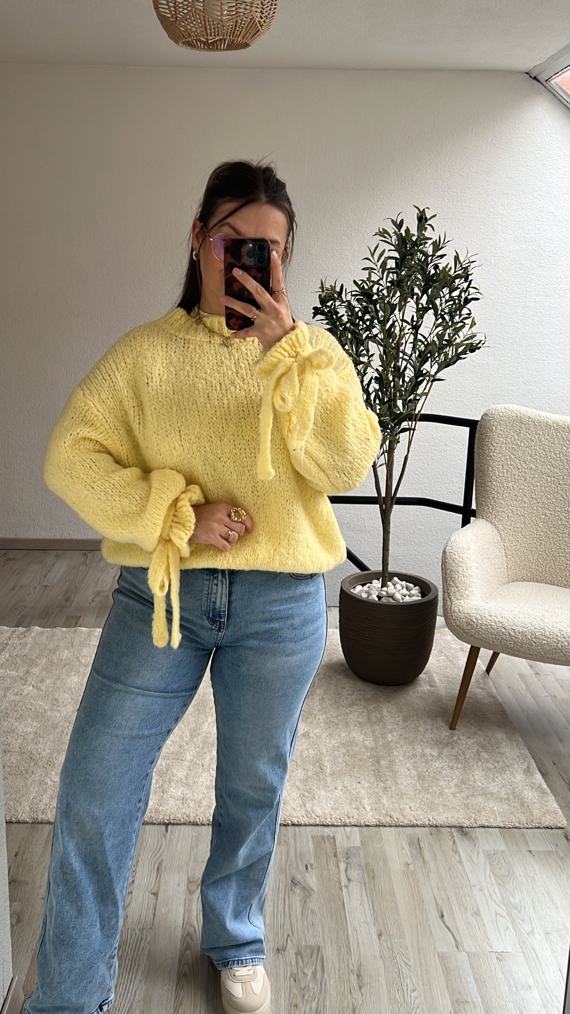 GELE KNIT STRIK MOUW