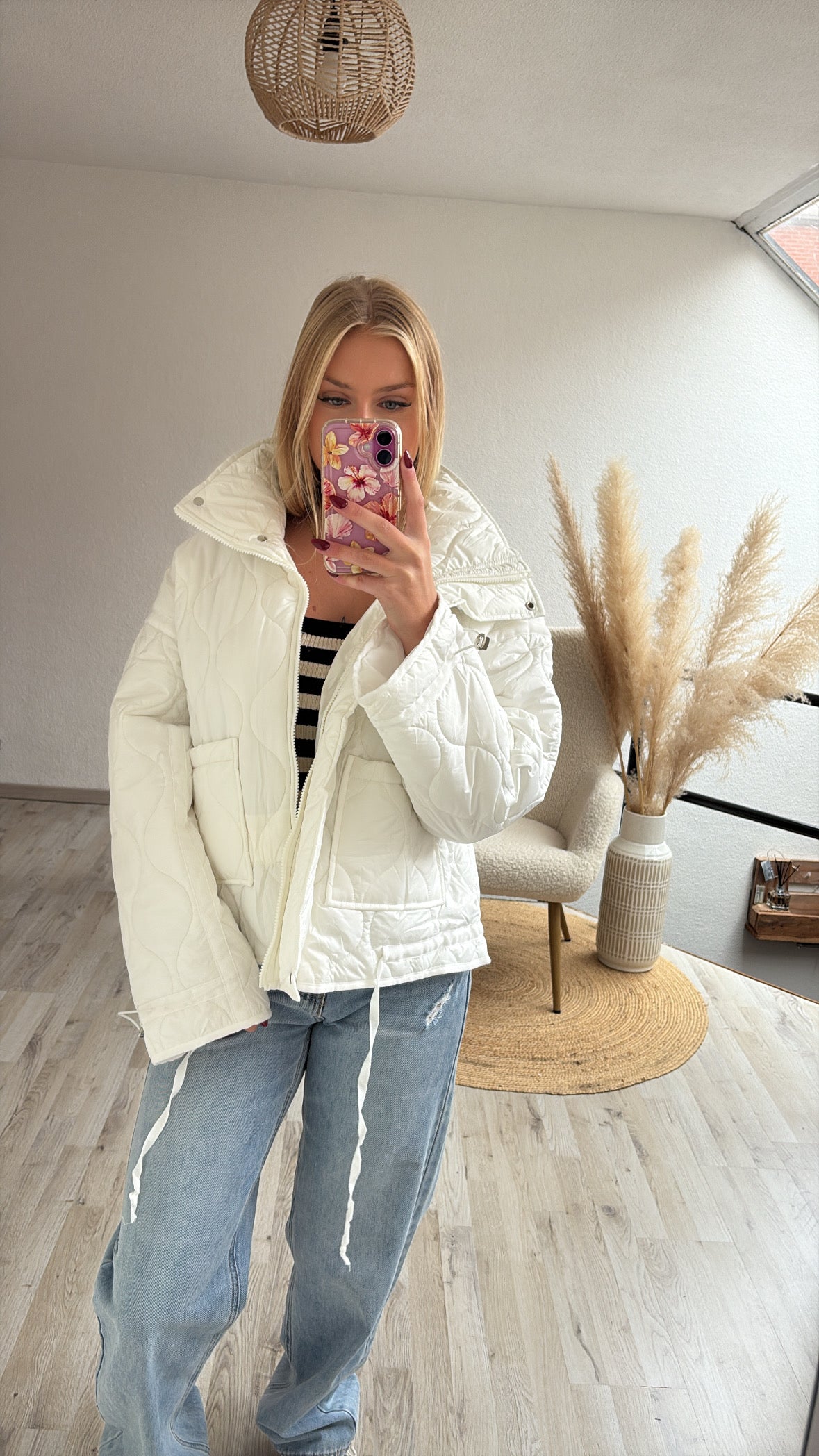 Quilted jasje wit