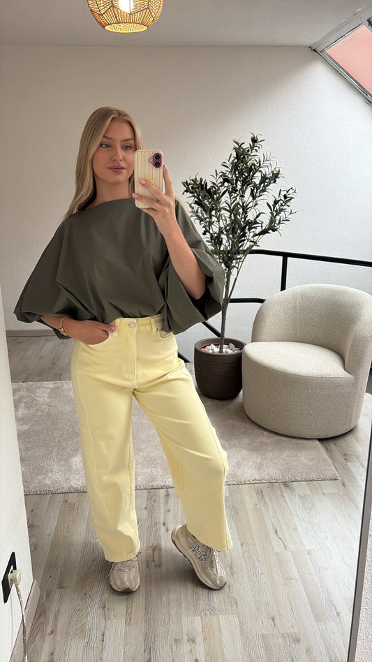 BALLOON JEANS GEEL