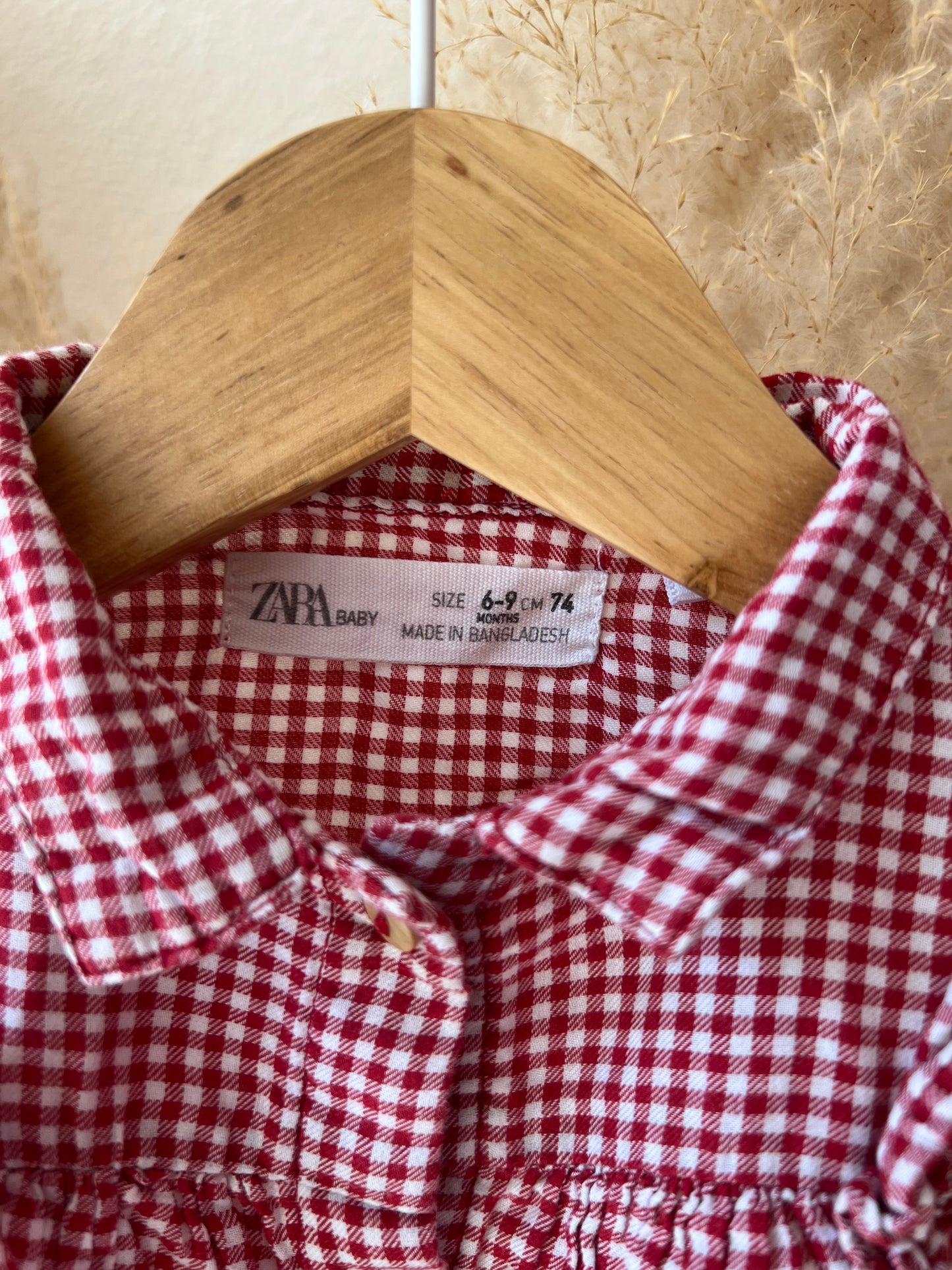 Geruite blouse