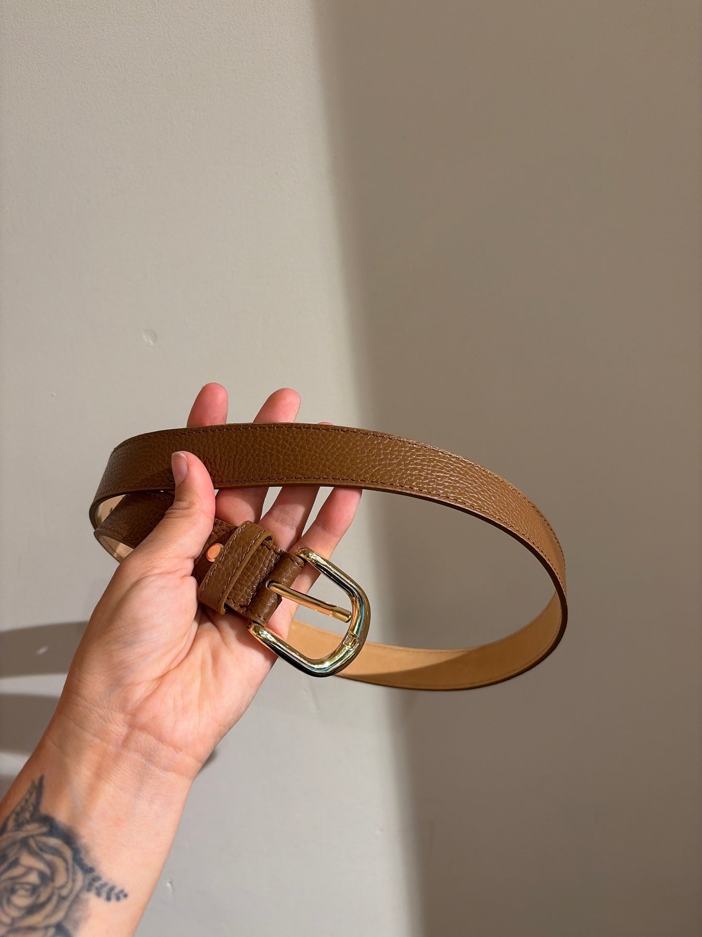 LEDEREN RIEM CAMEL