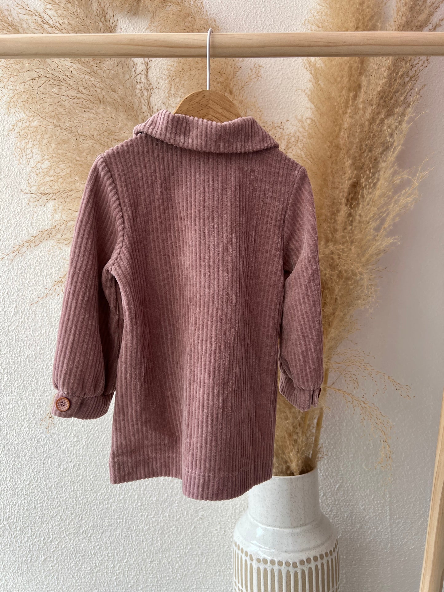 Corduroy jurkje roze