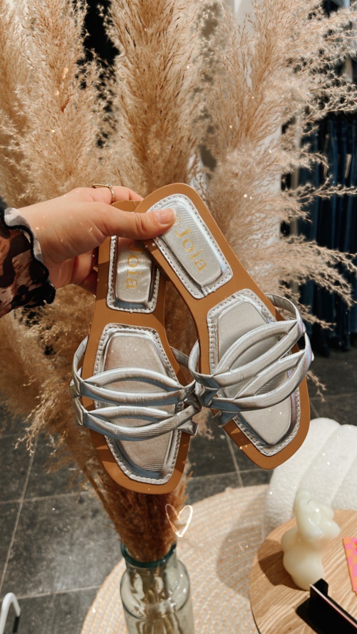 Slippers zilver
