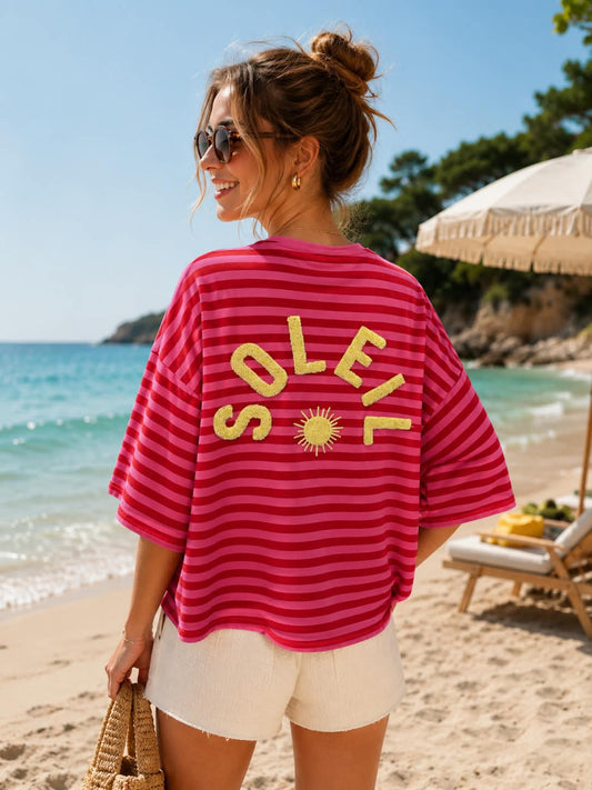 SOLEIL SHIRT ROZE-ROOD