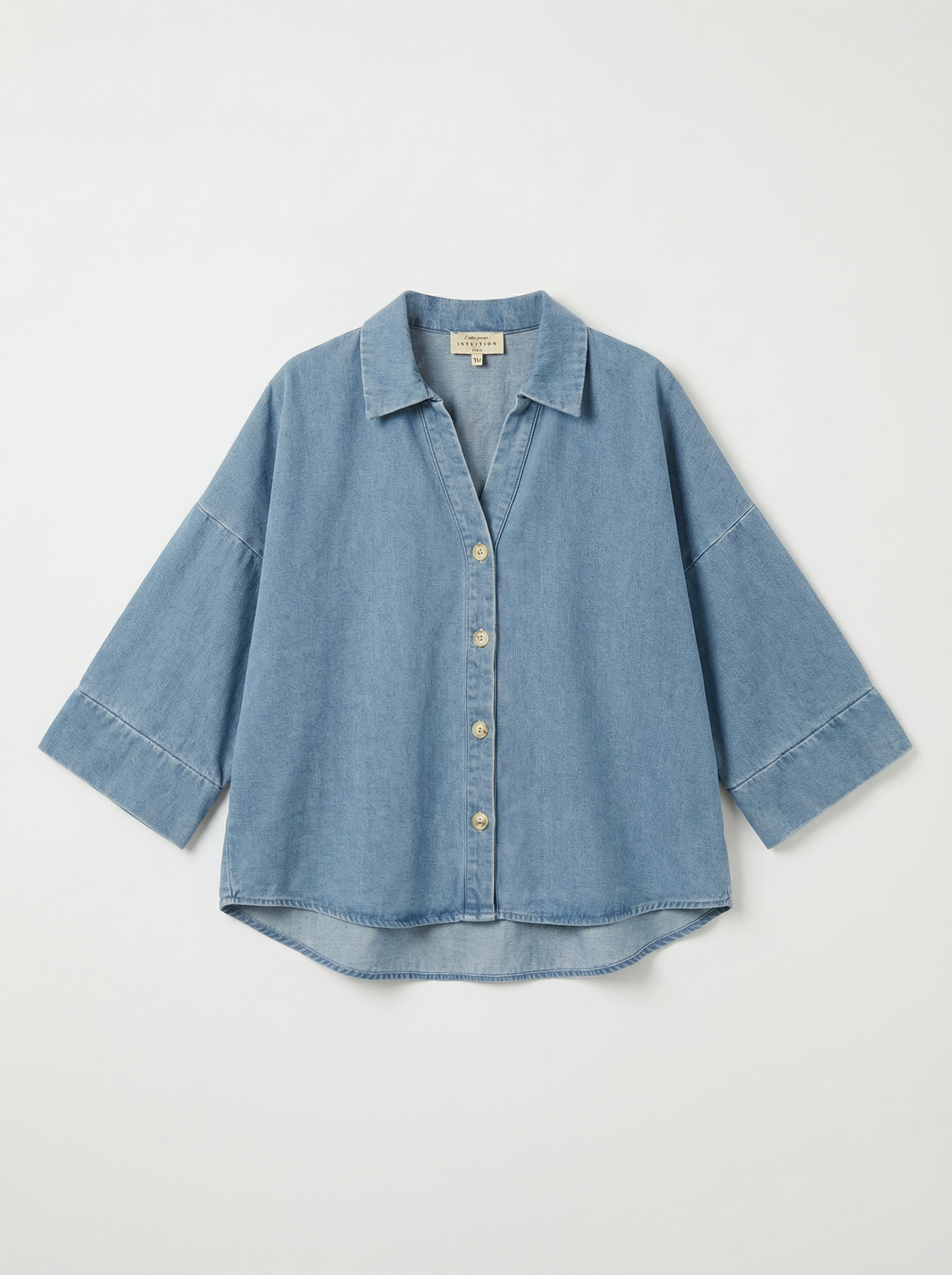 JEANSBLOUSE LICHTBLAUW