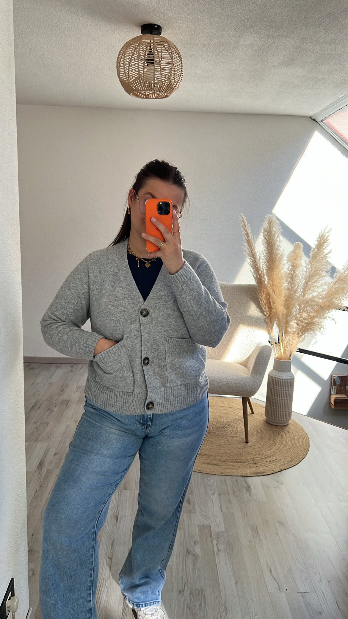 Grijze cardigan