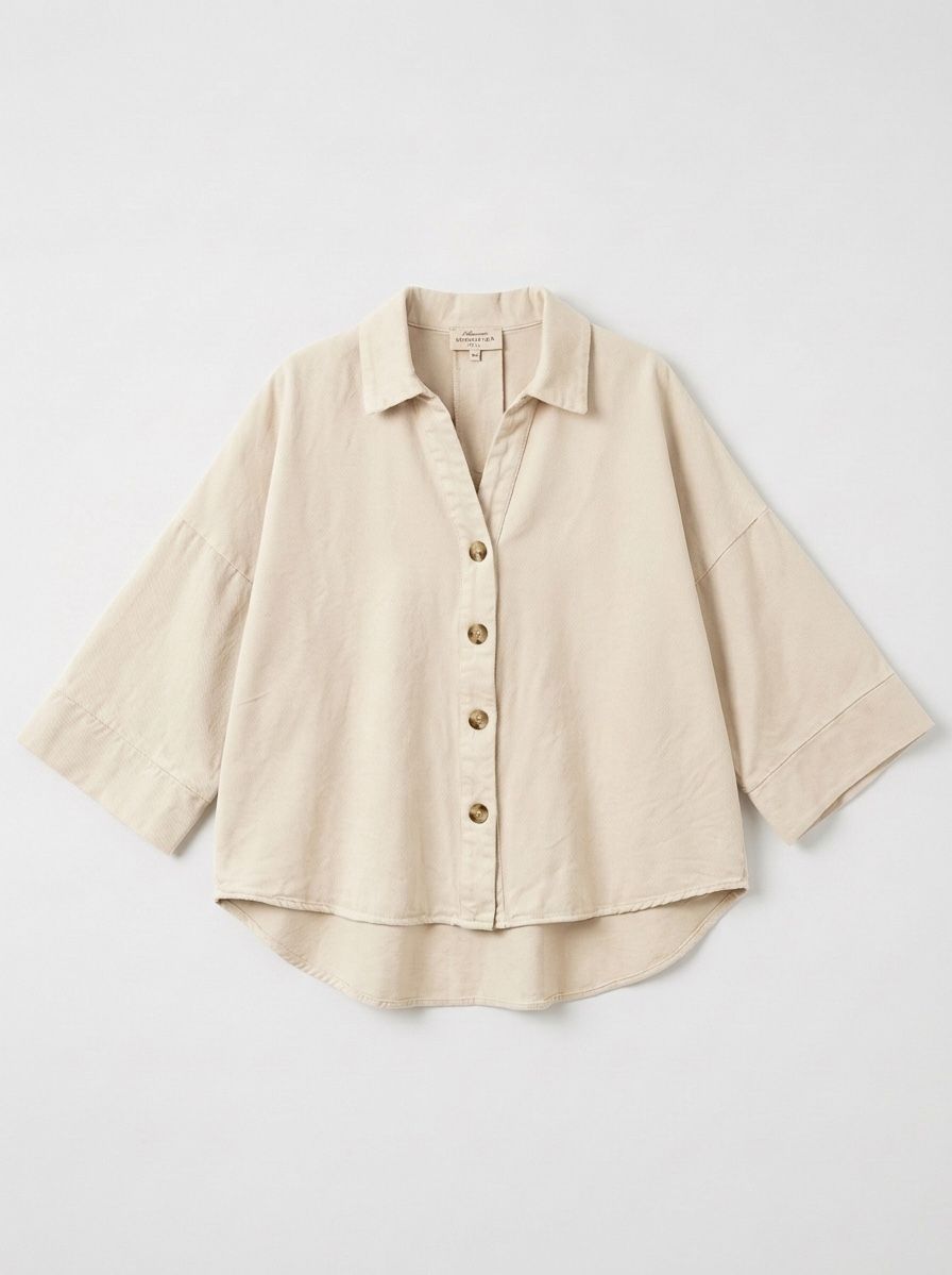 BEIGE JEANSHEMD