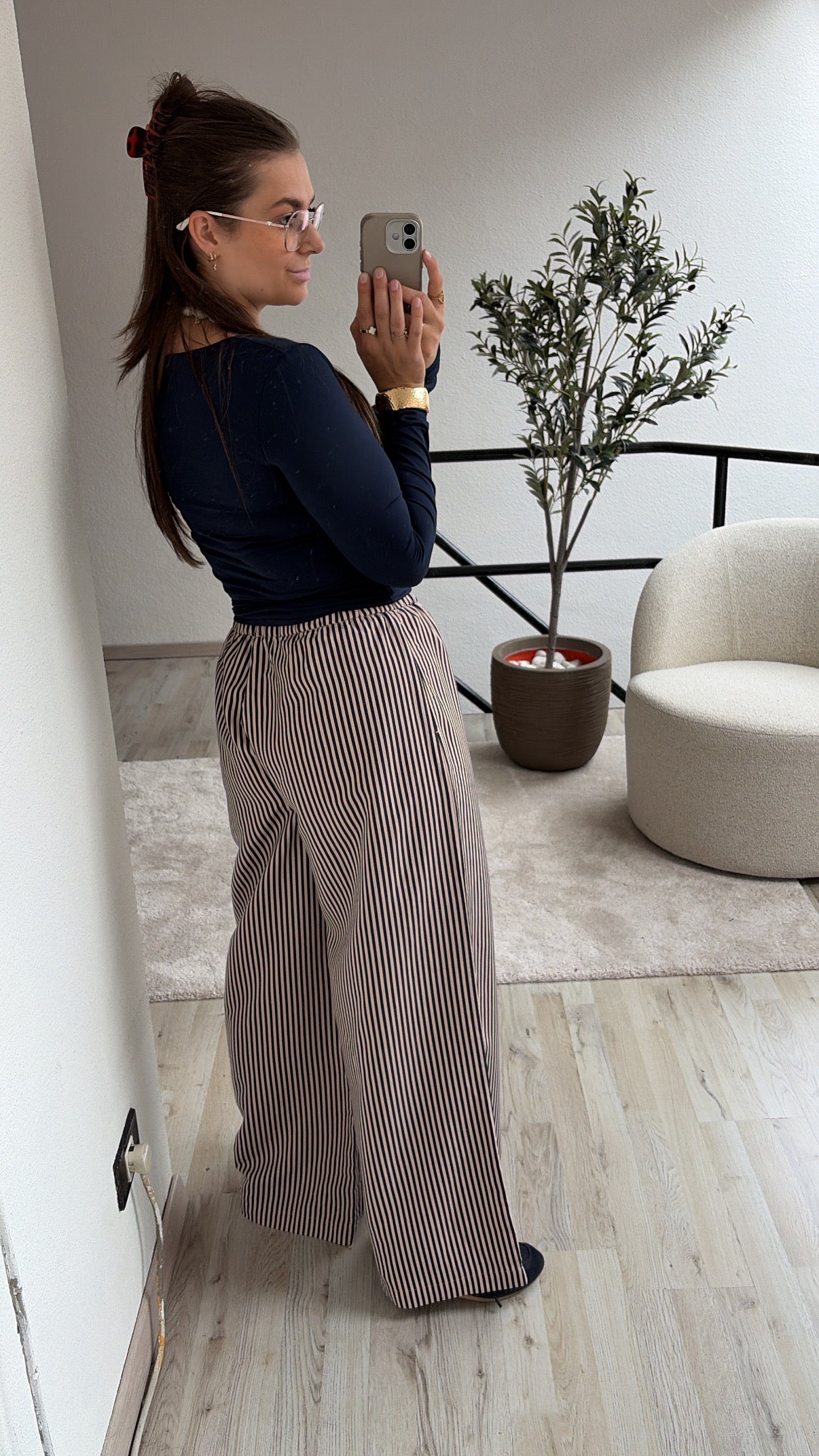 GESTREEPTE LOSSE BROEK