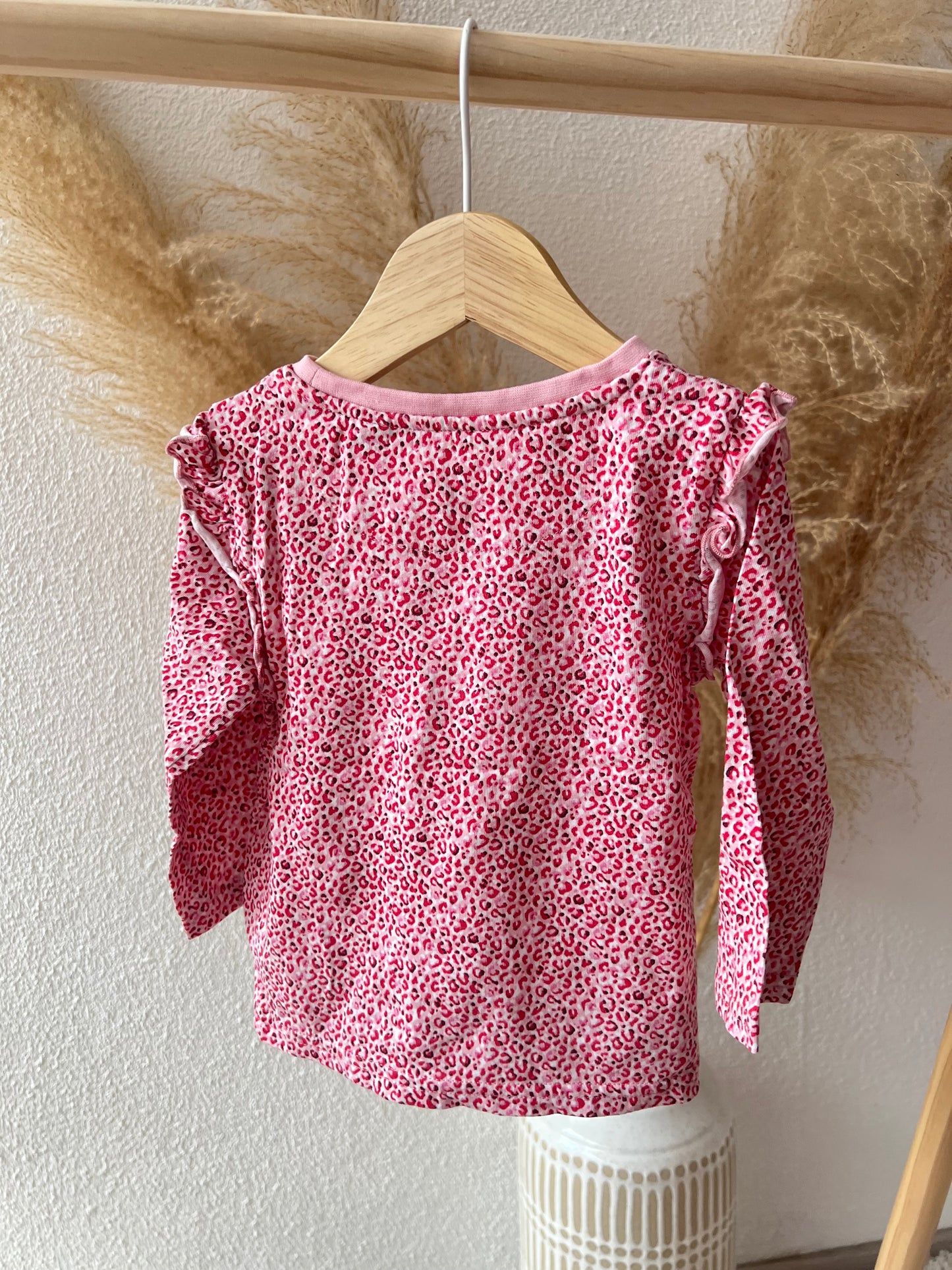 Leopard longsleeve roze