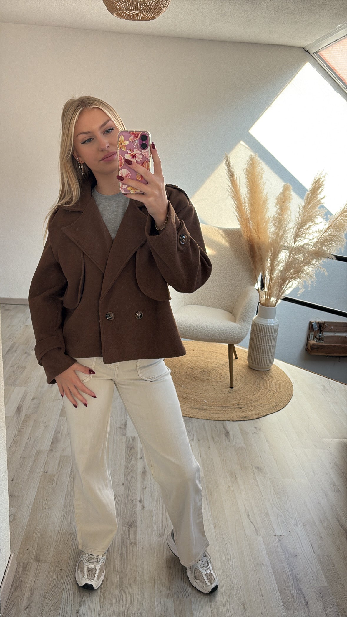 Trenchcoat kort choco