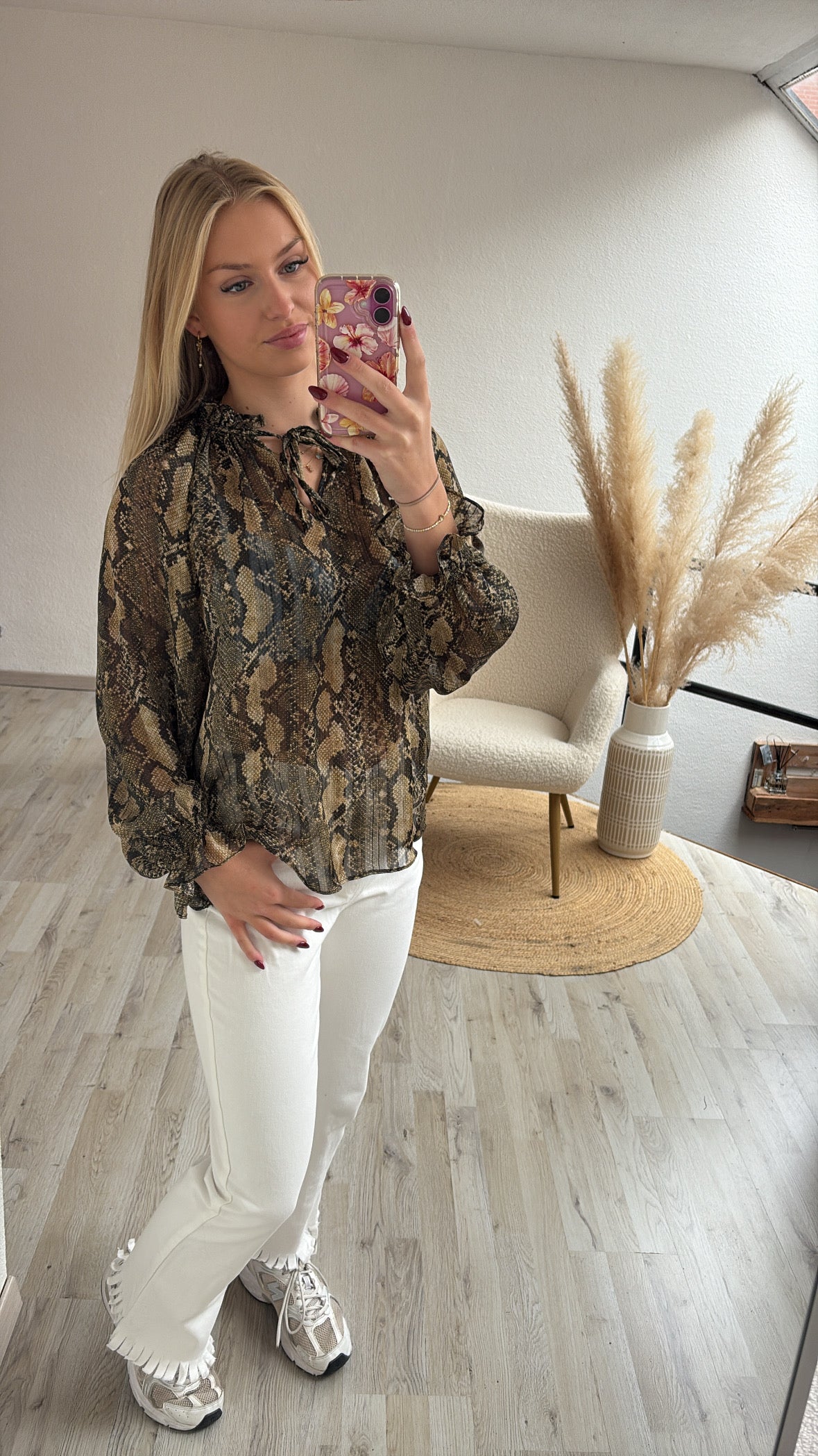 Snakeprint blouse
