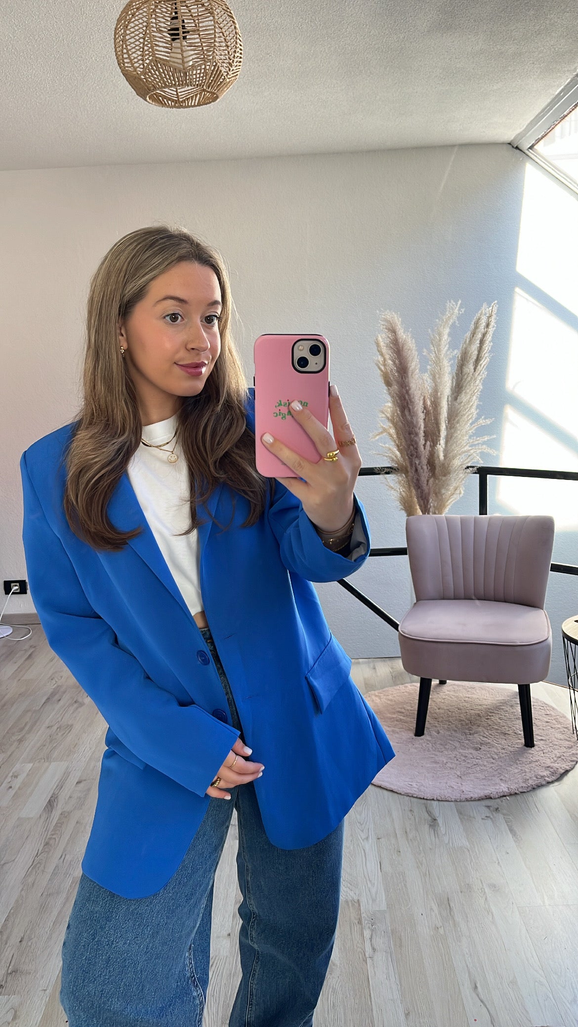 Blauwe blazer
