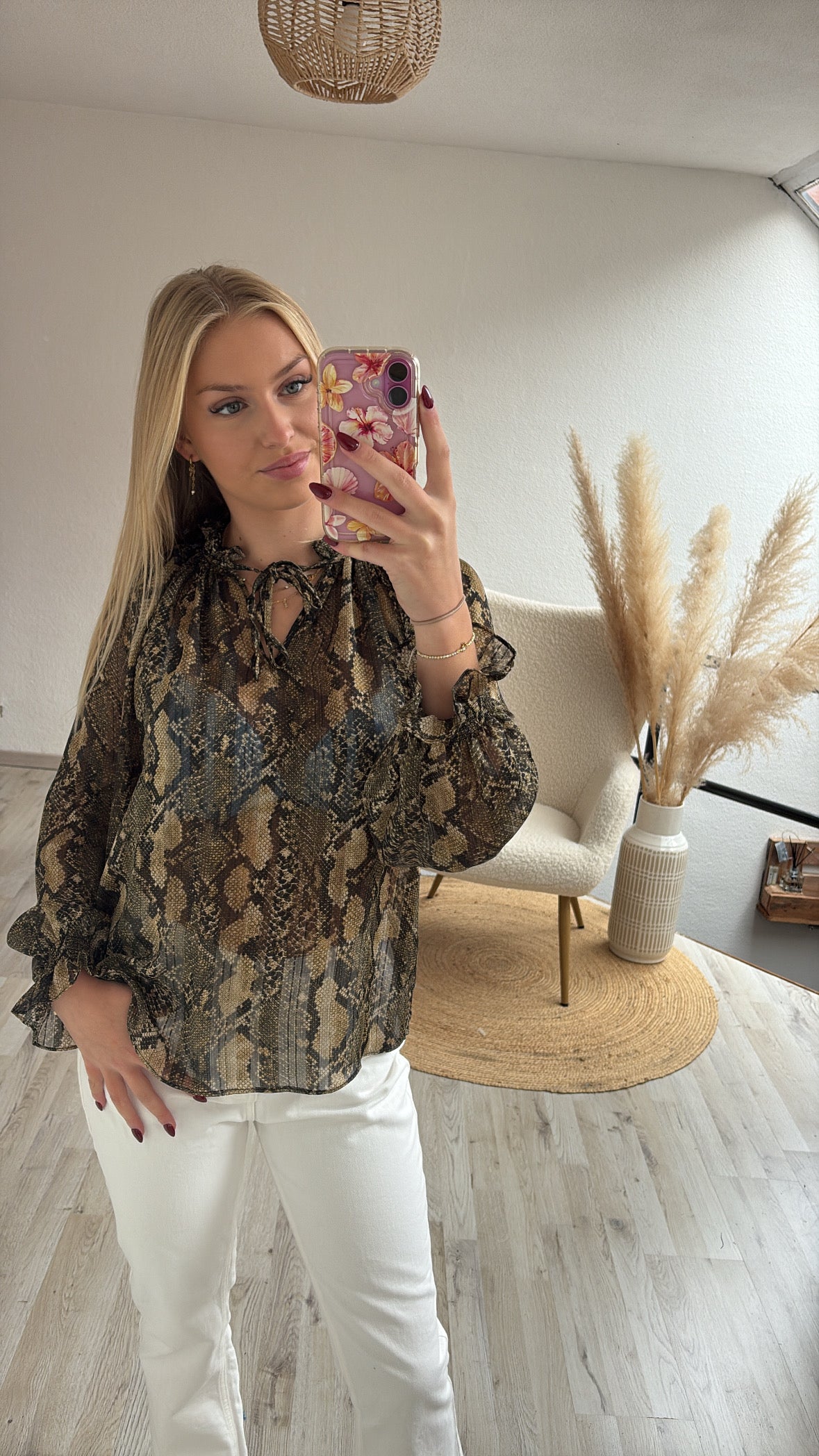 Snakeprint blouse