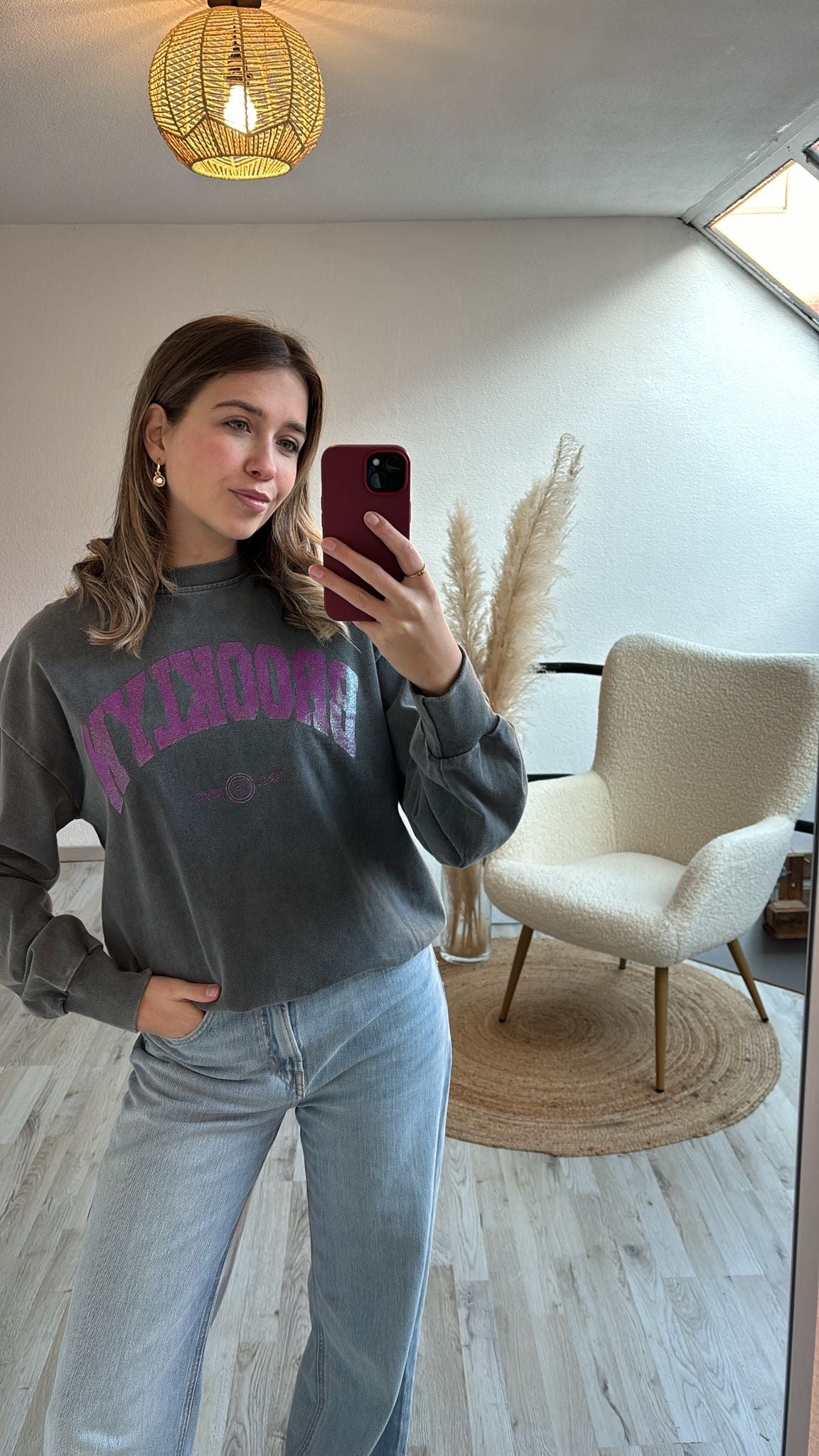 Brooklyn sweater grijs