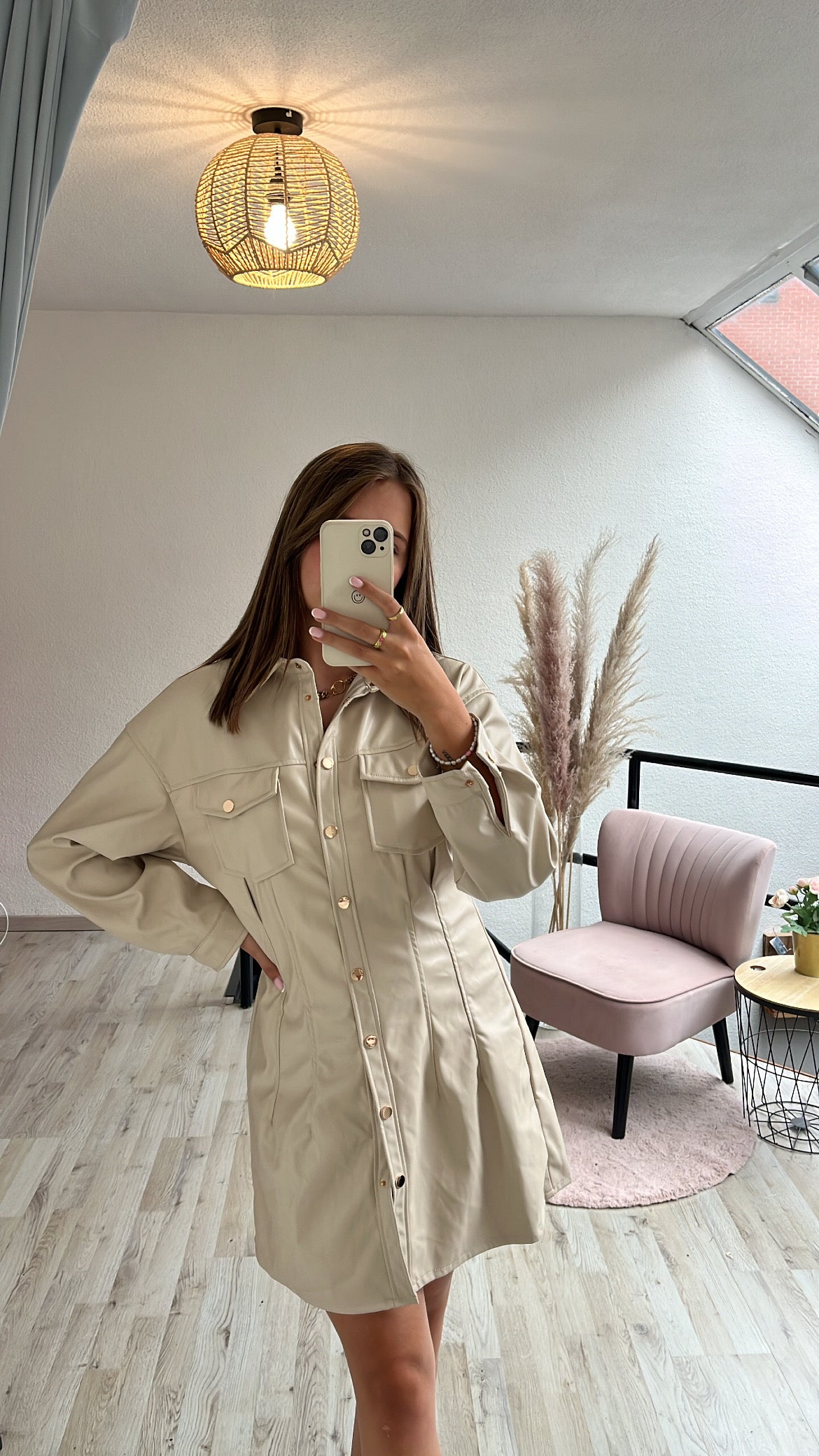 Lederlook jurk