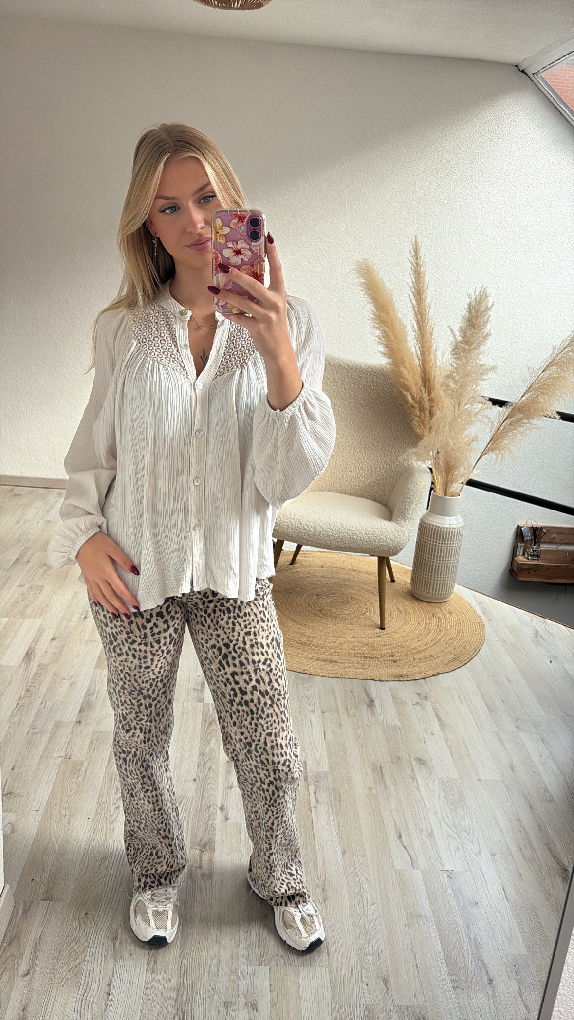 Tetrablouse wit
