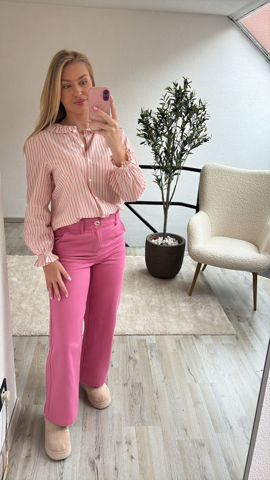 GESTREEPTE BLOUSE