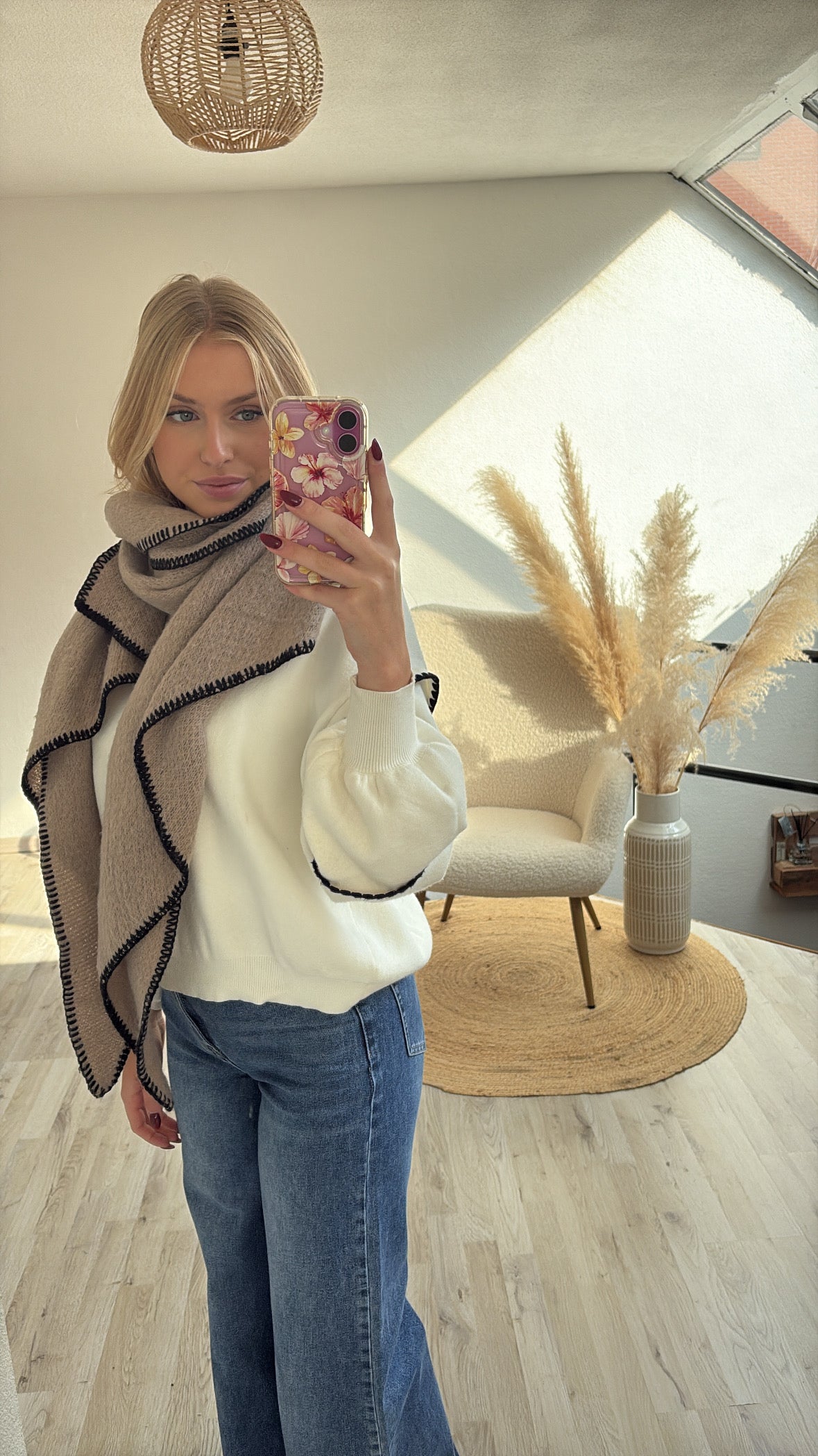 Sjaal beige