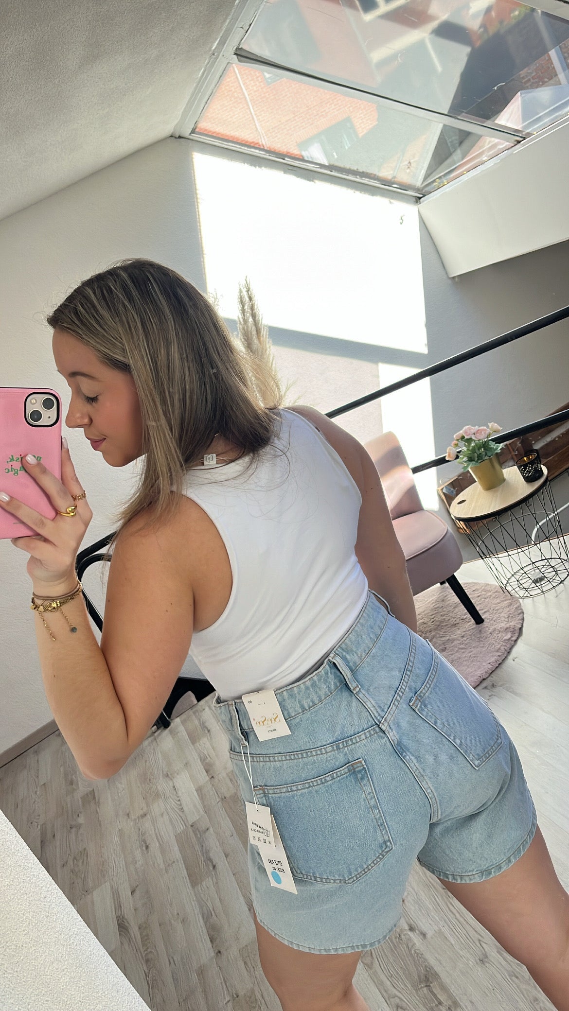 Jeansshort diamantjes