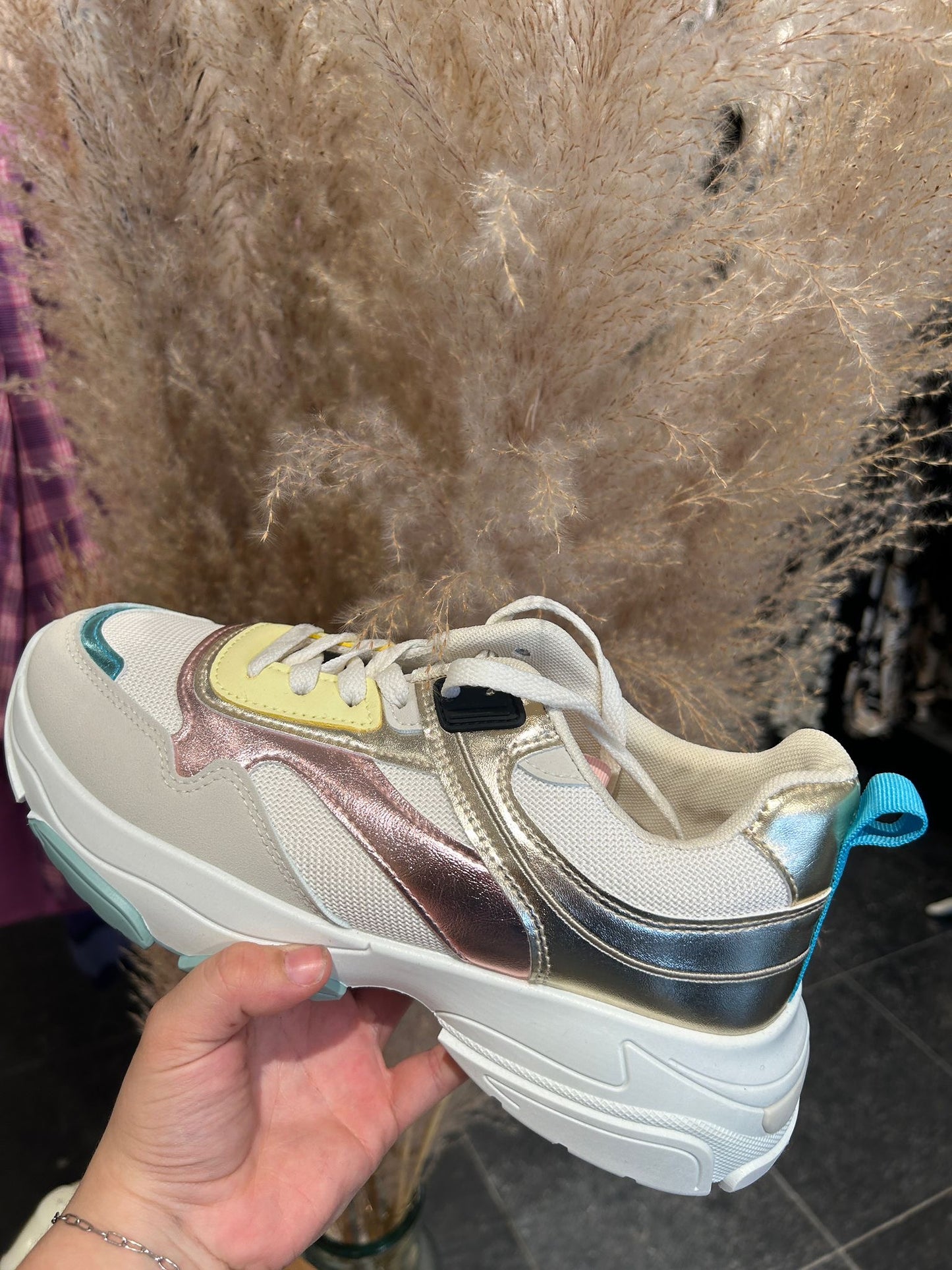 Metallic sneakers