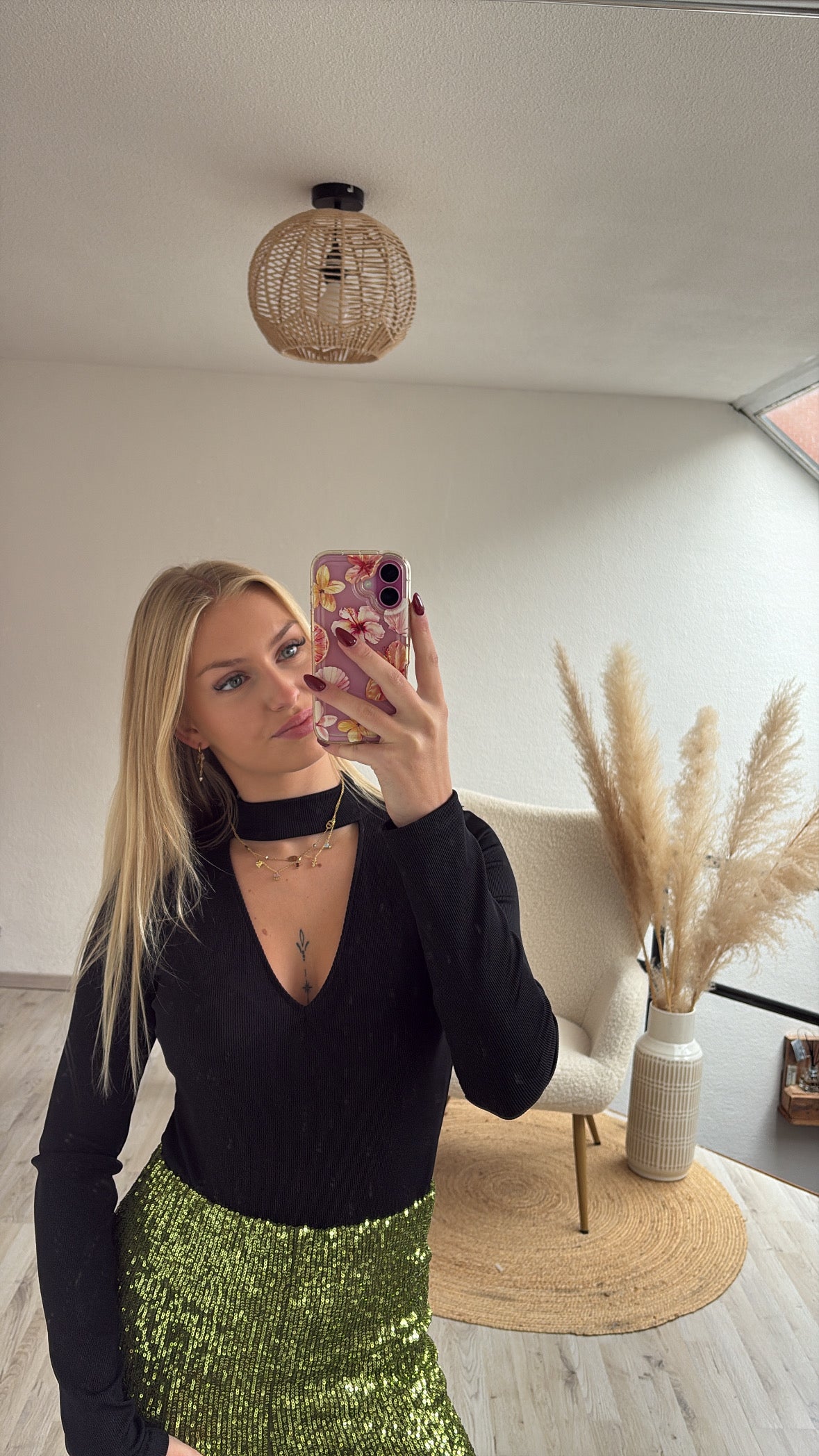 Glitterbroek groen