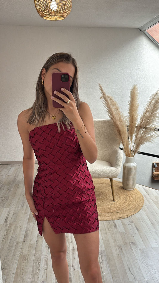 Bandeaujurk burgundy