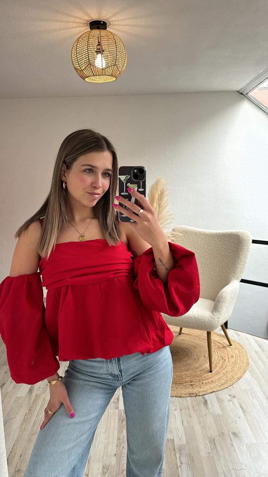Rode blouse