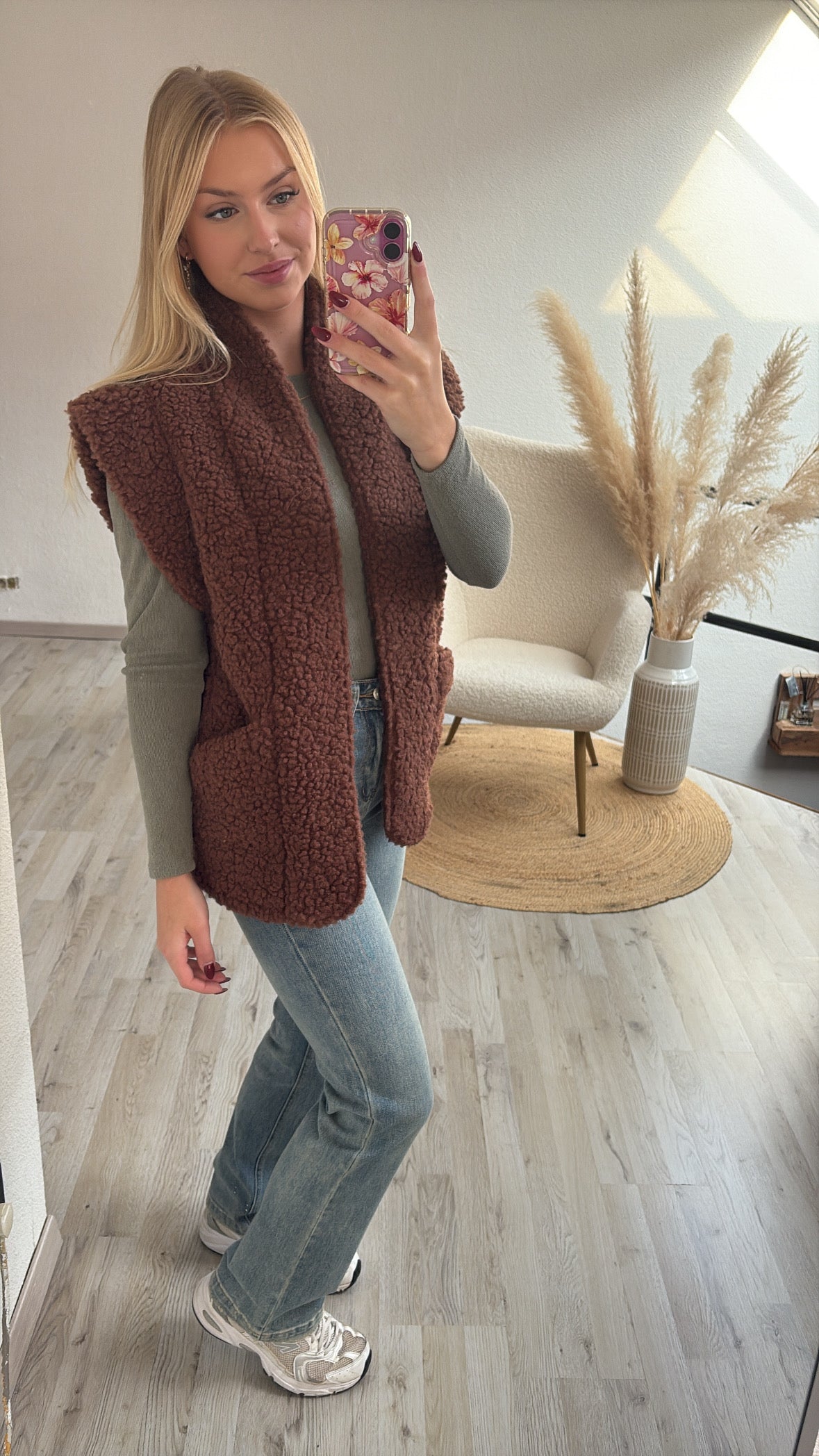 Teddygilet bruin