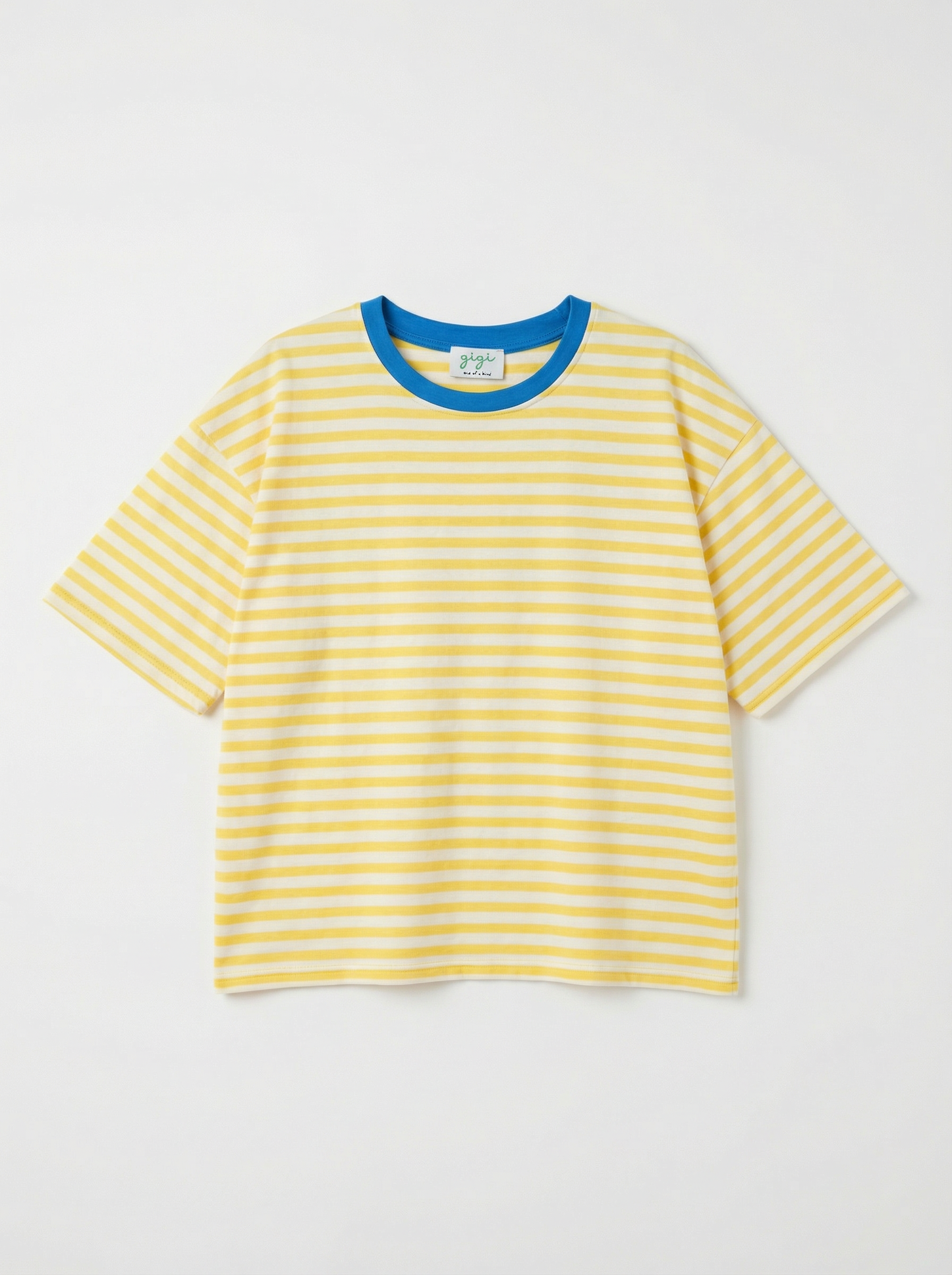 GESTREEPT SHIRT GEEL