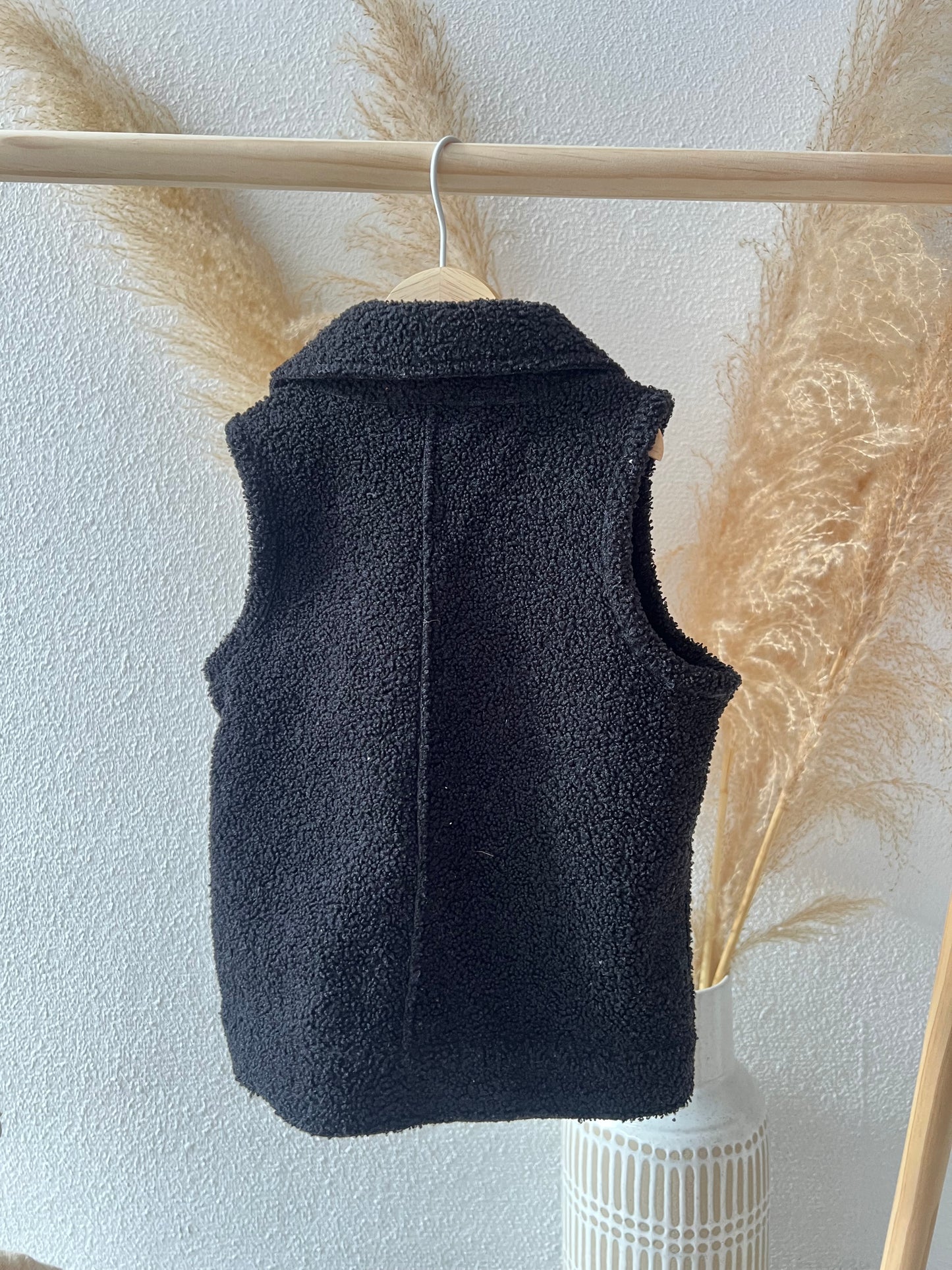 Teddy gilet zwart