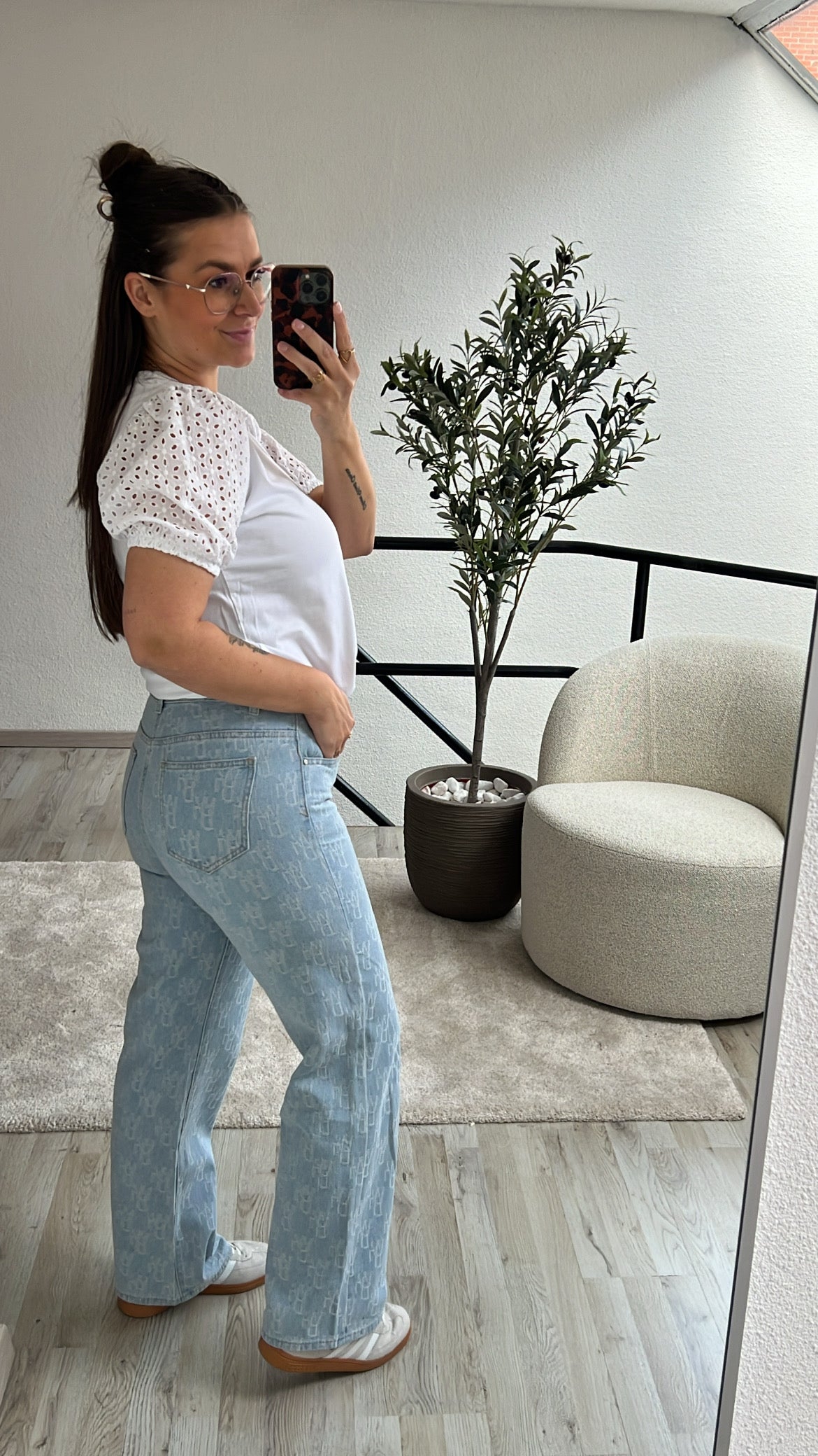 JEANS MET PRINT