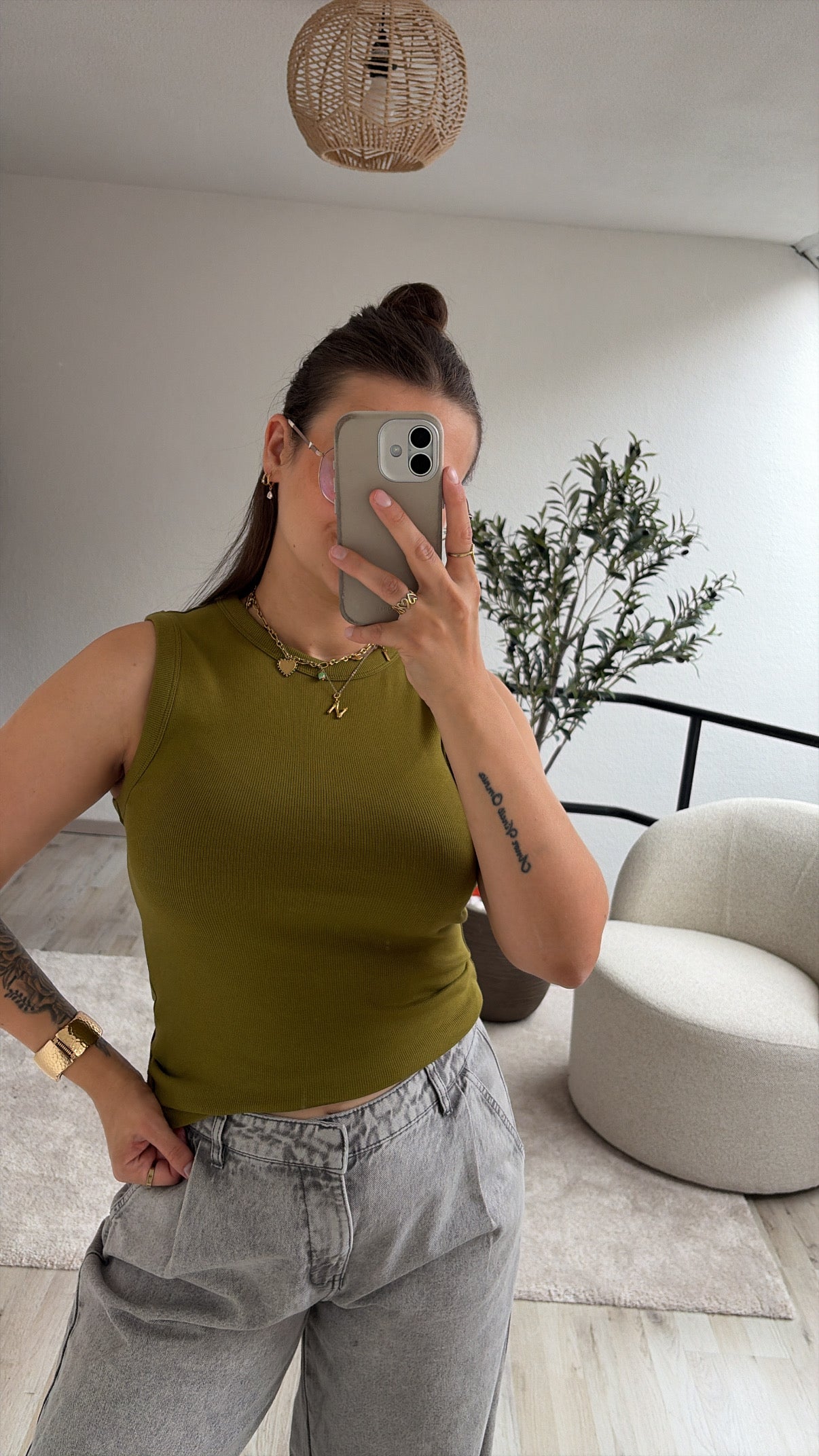 KHAKI TOP
