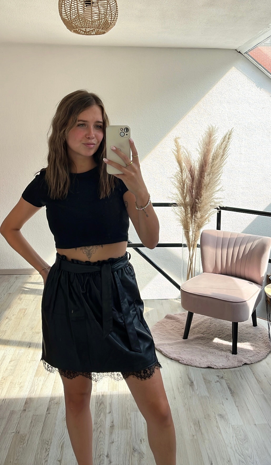 Lederlook rokje