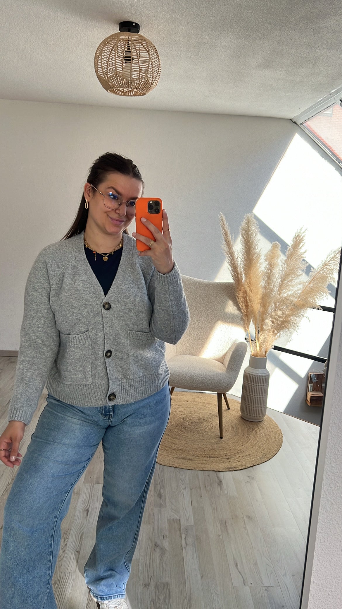 Grijze cardigan