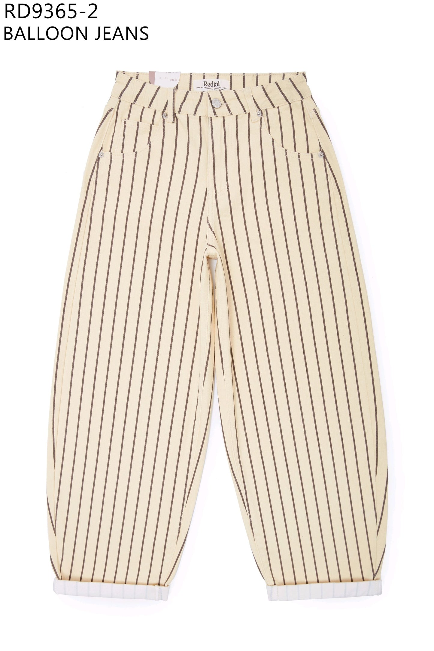 BALLOON JEANS STRIPED