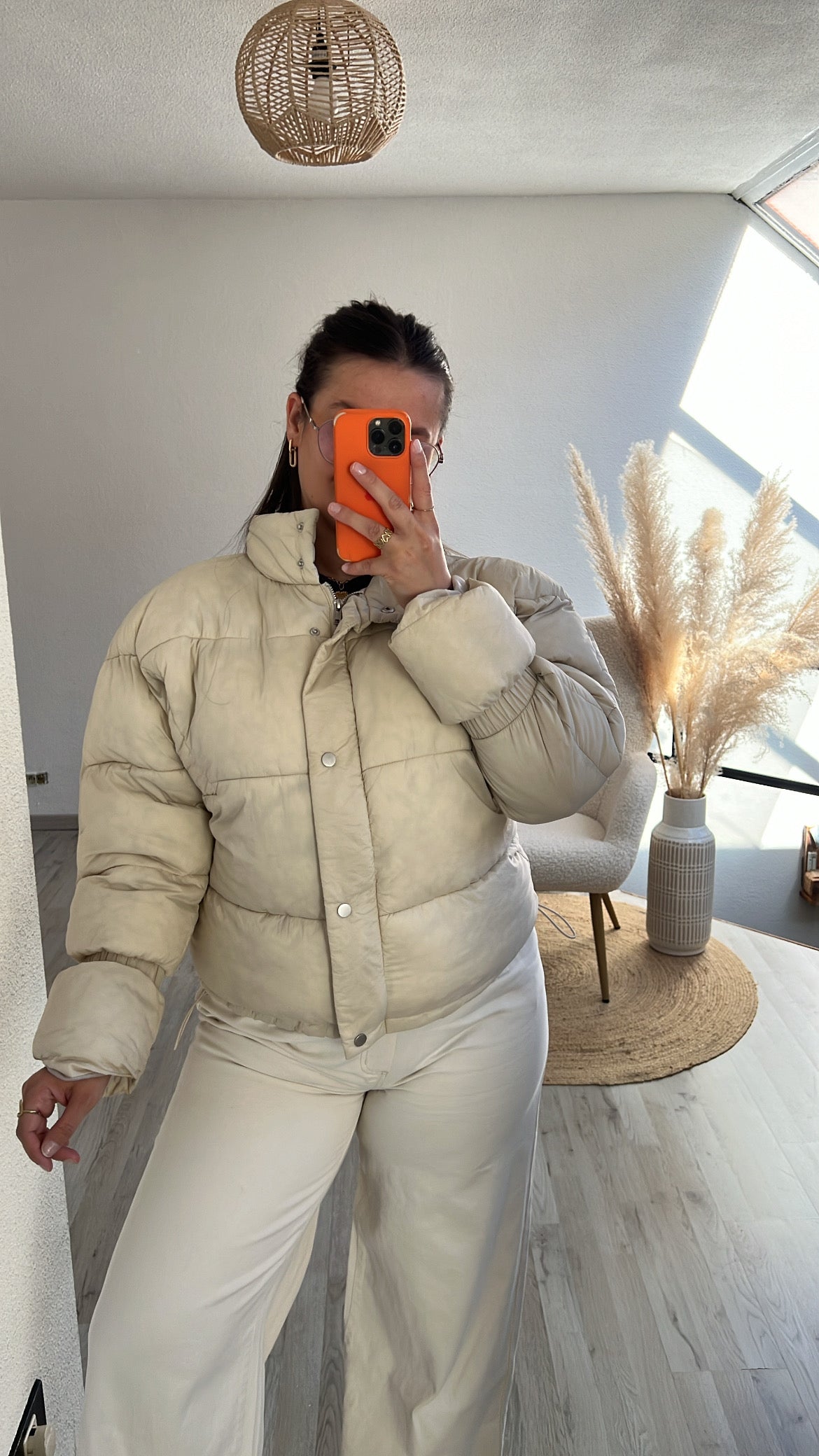 Pufferjas beige