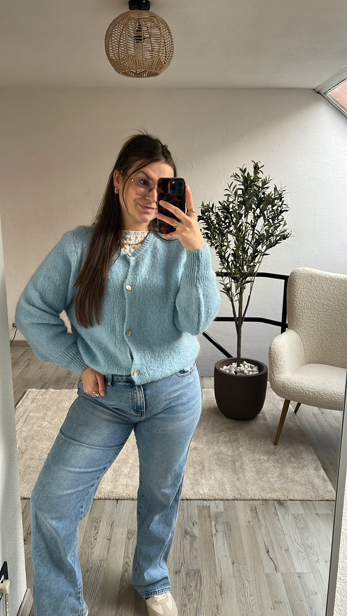 BLAUWE CARDIGAN