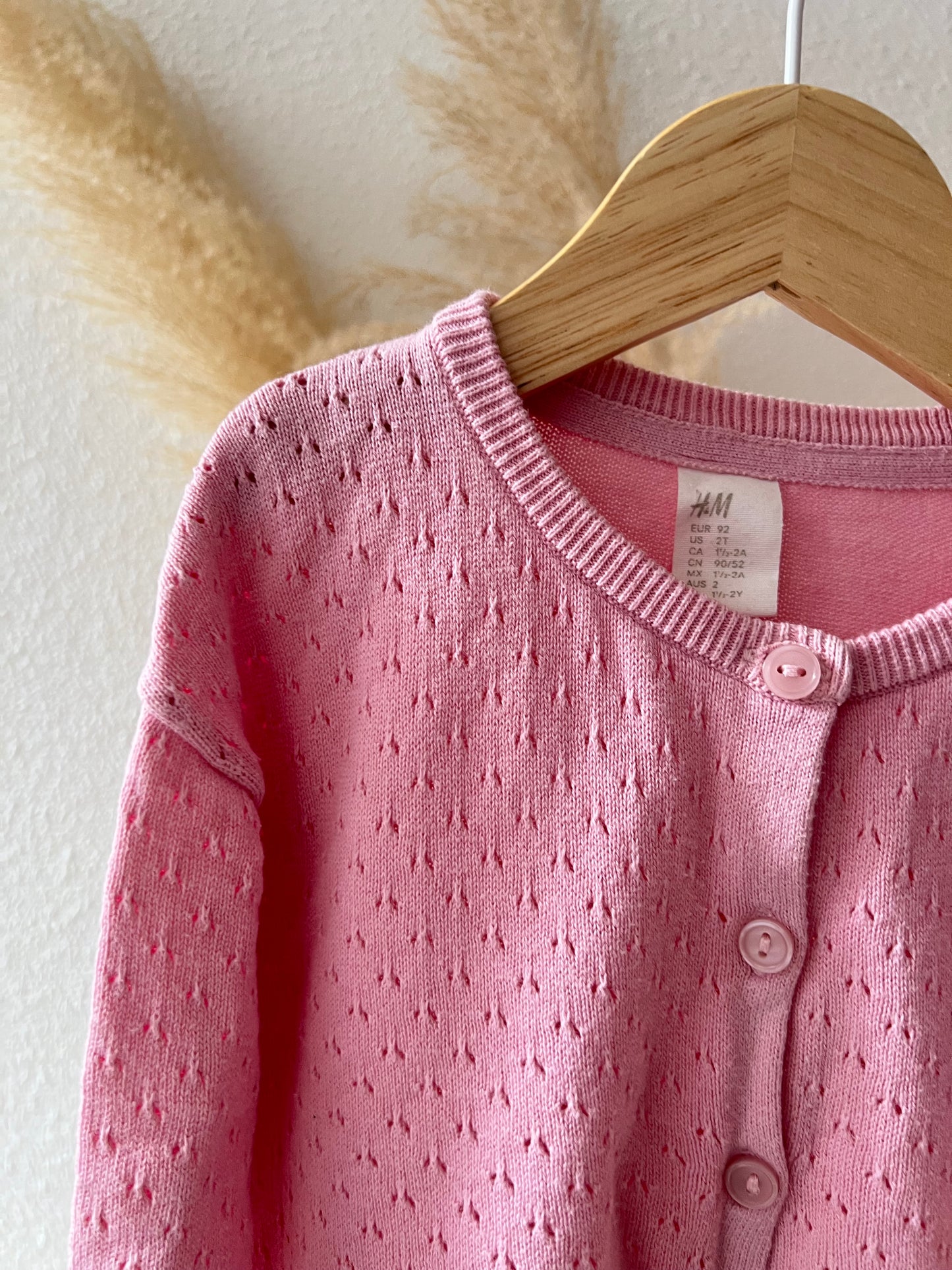 Roze cardigan