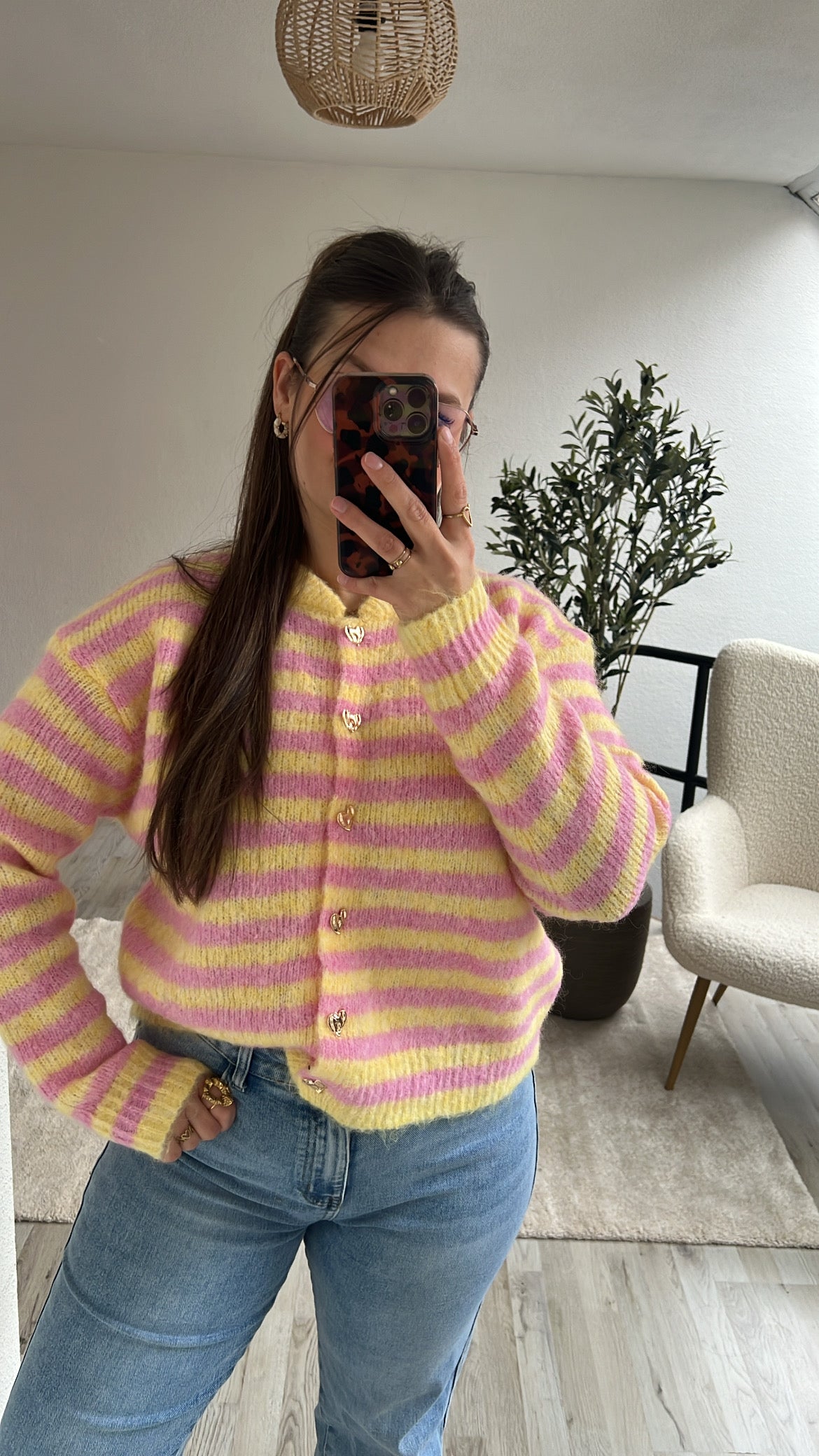 STRIPED CARDIGAN HART