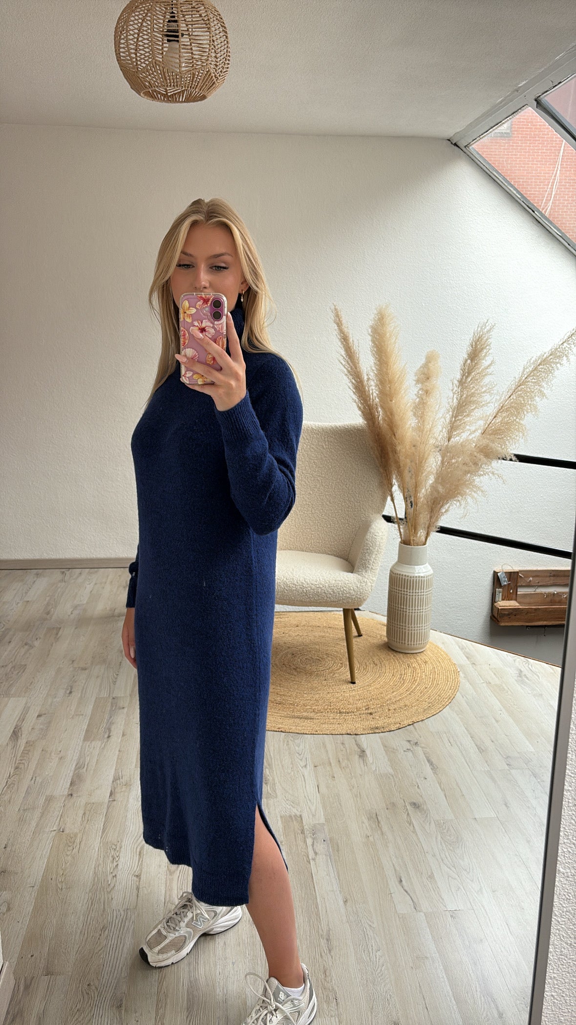 Sweaterjurk kobalt