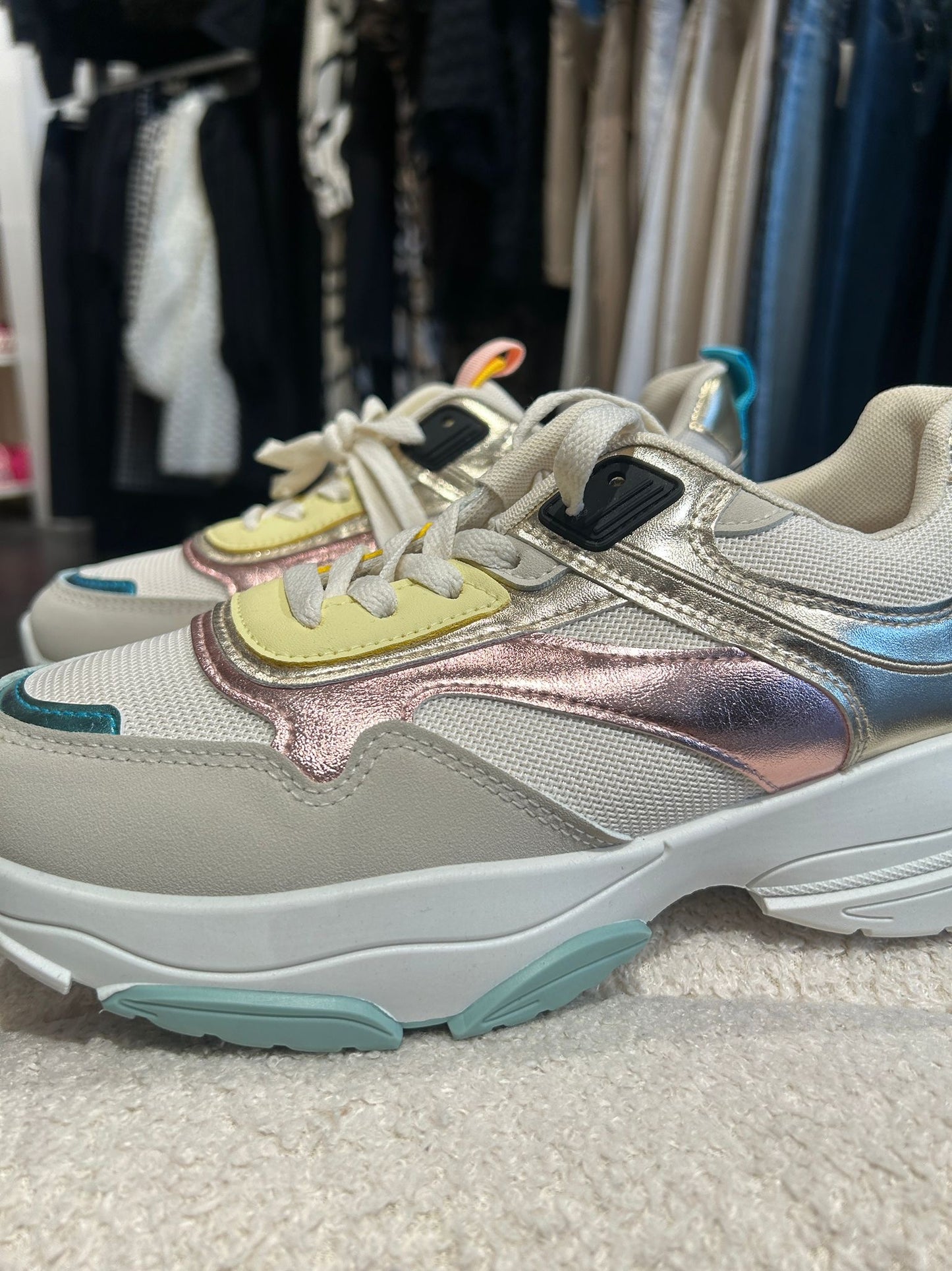 Metallic sneakers
