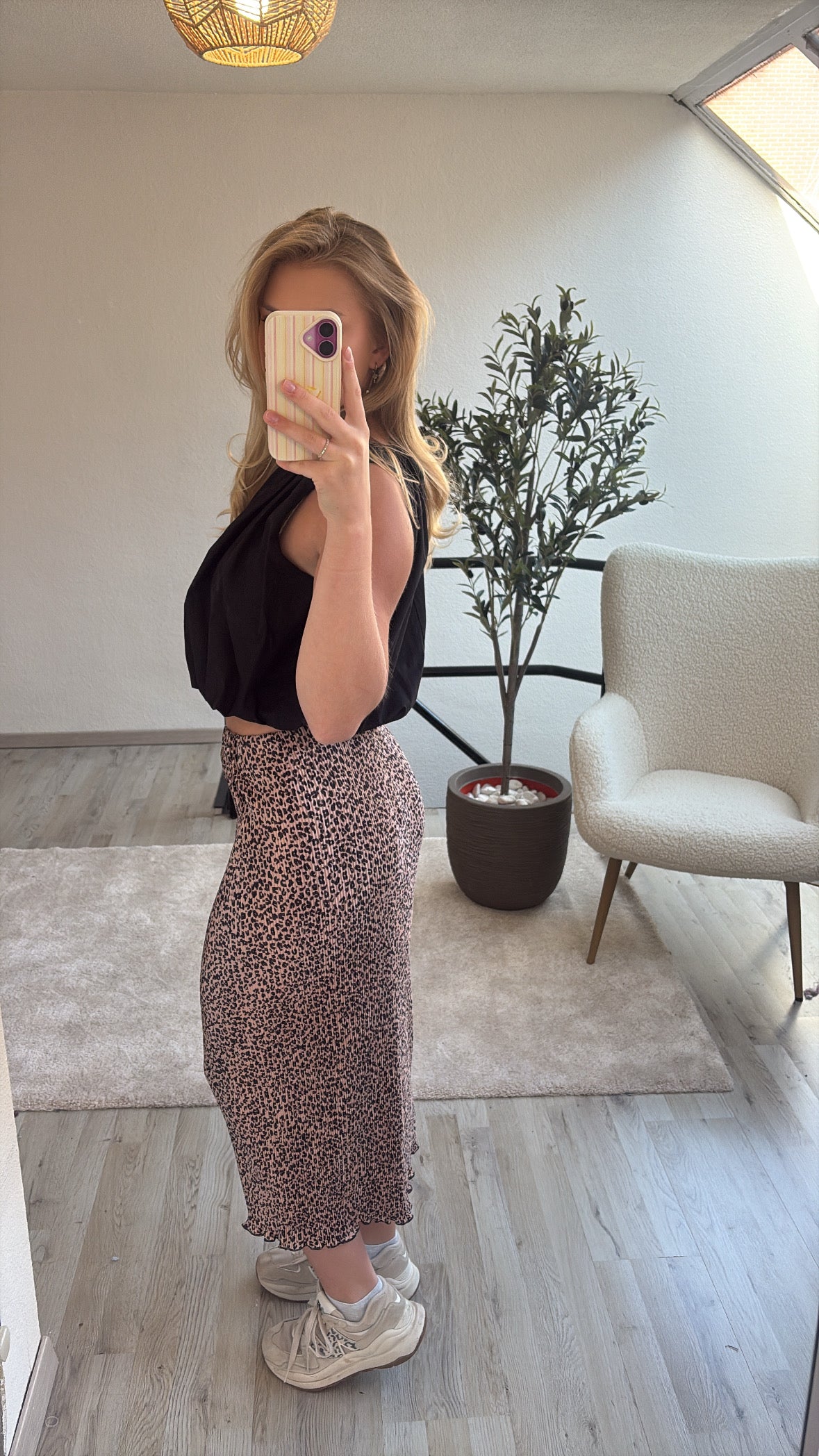LEOPARD PLISSÉ ROK